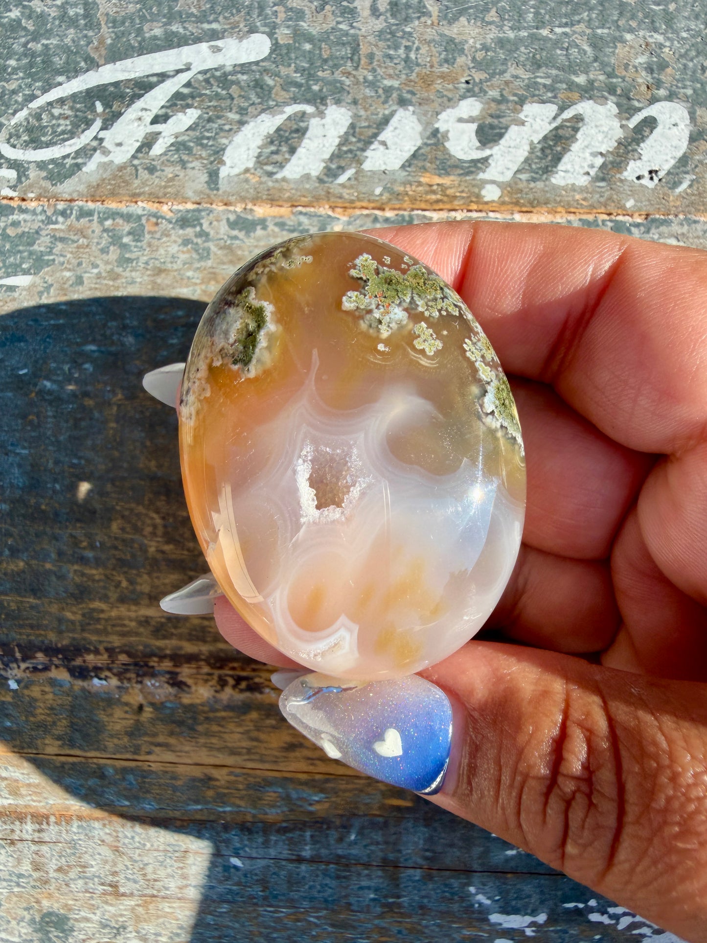 Gorgeous Scenic Moss Agate Palm Stone | Indonesia | Opt 32