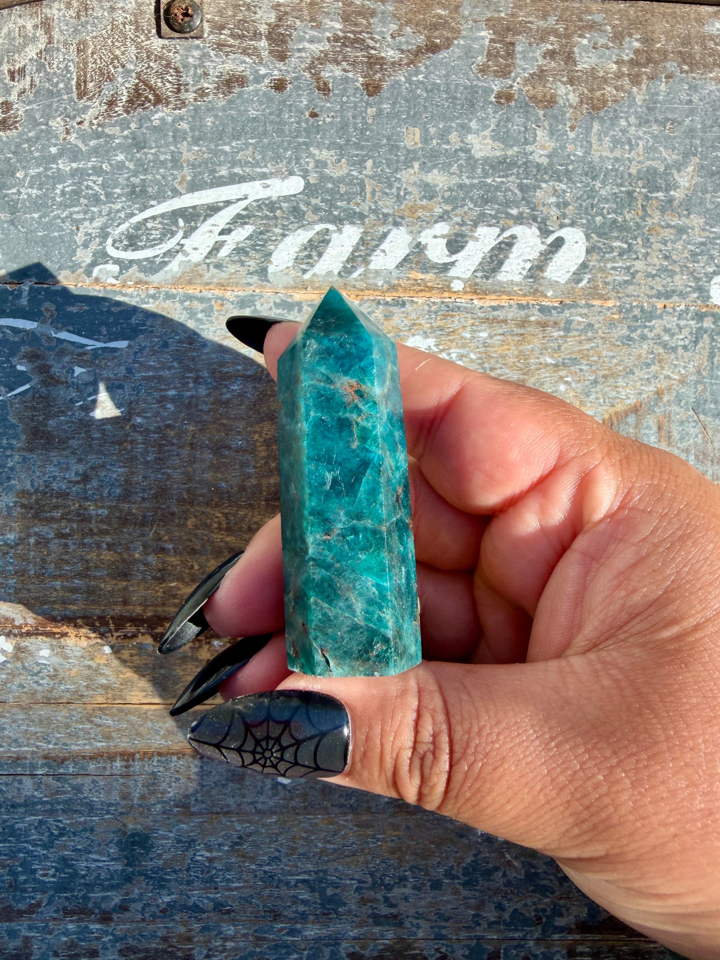Gorgeous Blue Apatite Tower | Opt E