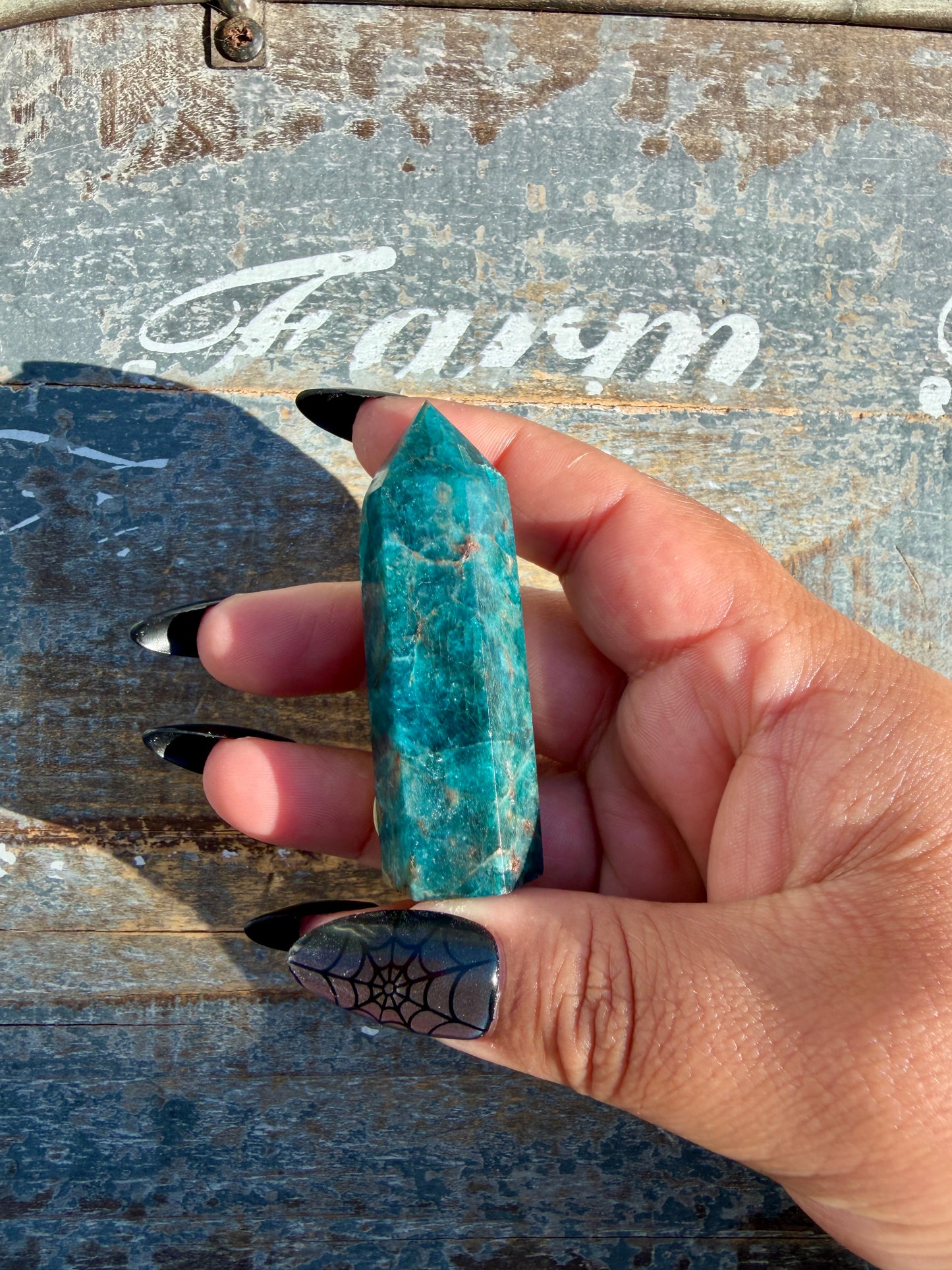 Gorgeous Blue Apatite Tower | Opt E