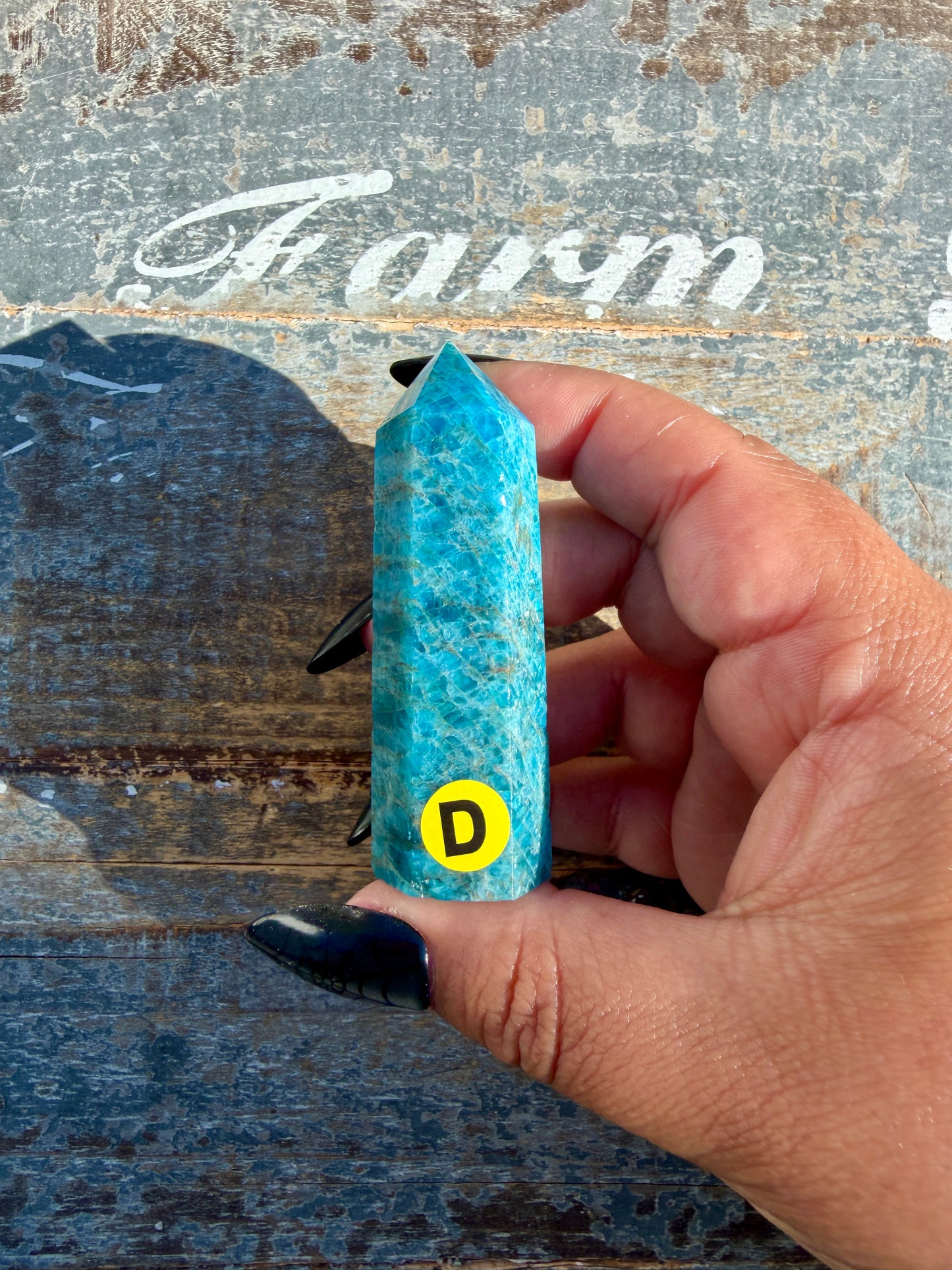 Gorgeous Blue Apatite Tower | Opt D
