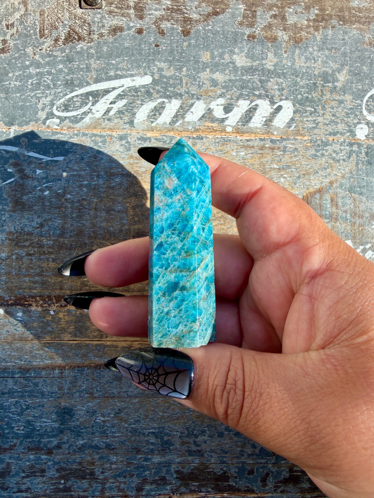 Gorgeous Blue Apatite Tower | Opt D
