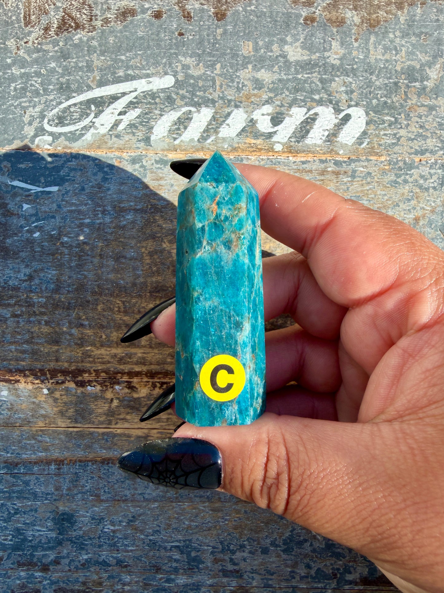 Gorgeous Blue Apatite Tower | Opt C