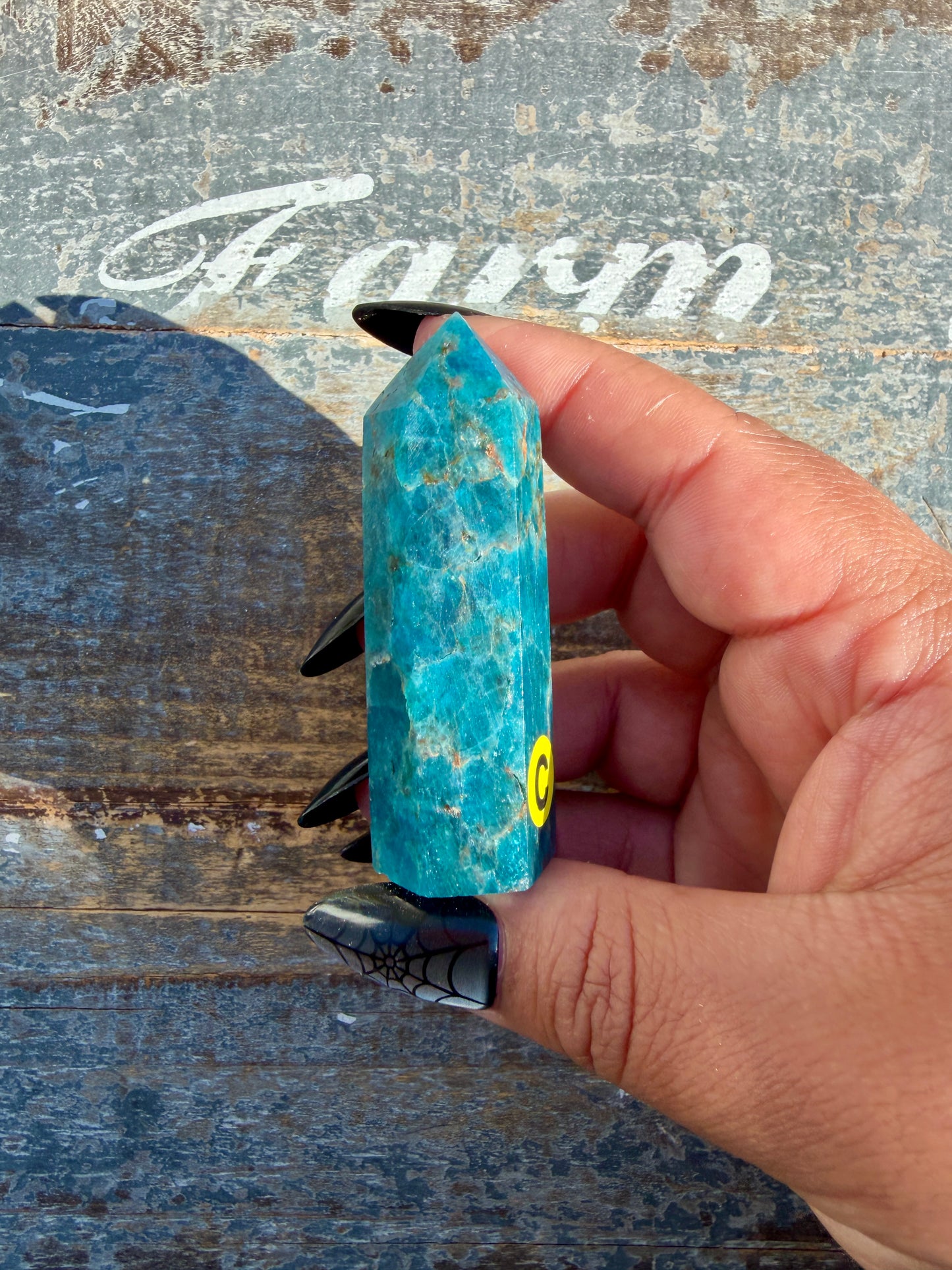 Gorgeous Blue Apatite Tower | Opt C