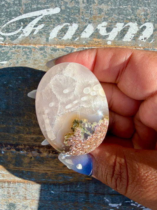 Gorgeous Scenic Moss Agate Palm Stone | Indonesia | Opt 48