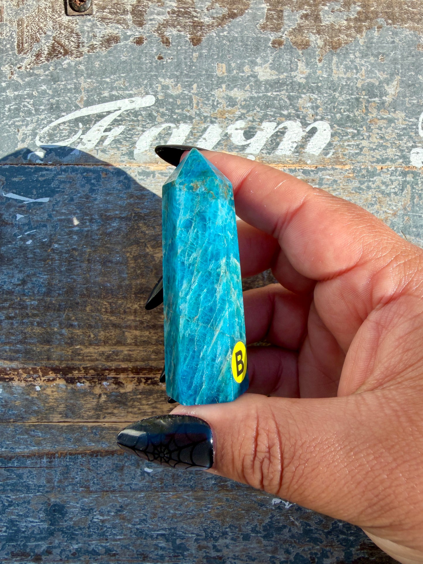 Gorgeous Blue Apatite Tower | Opt B