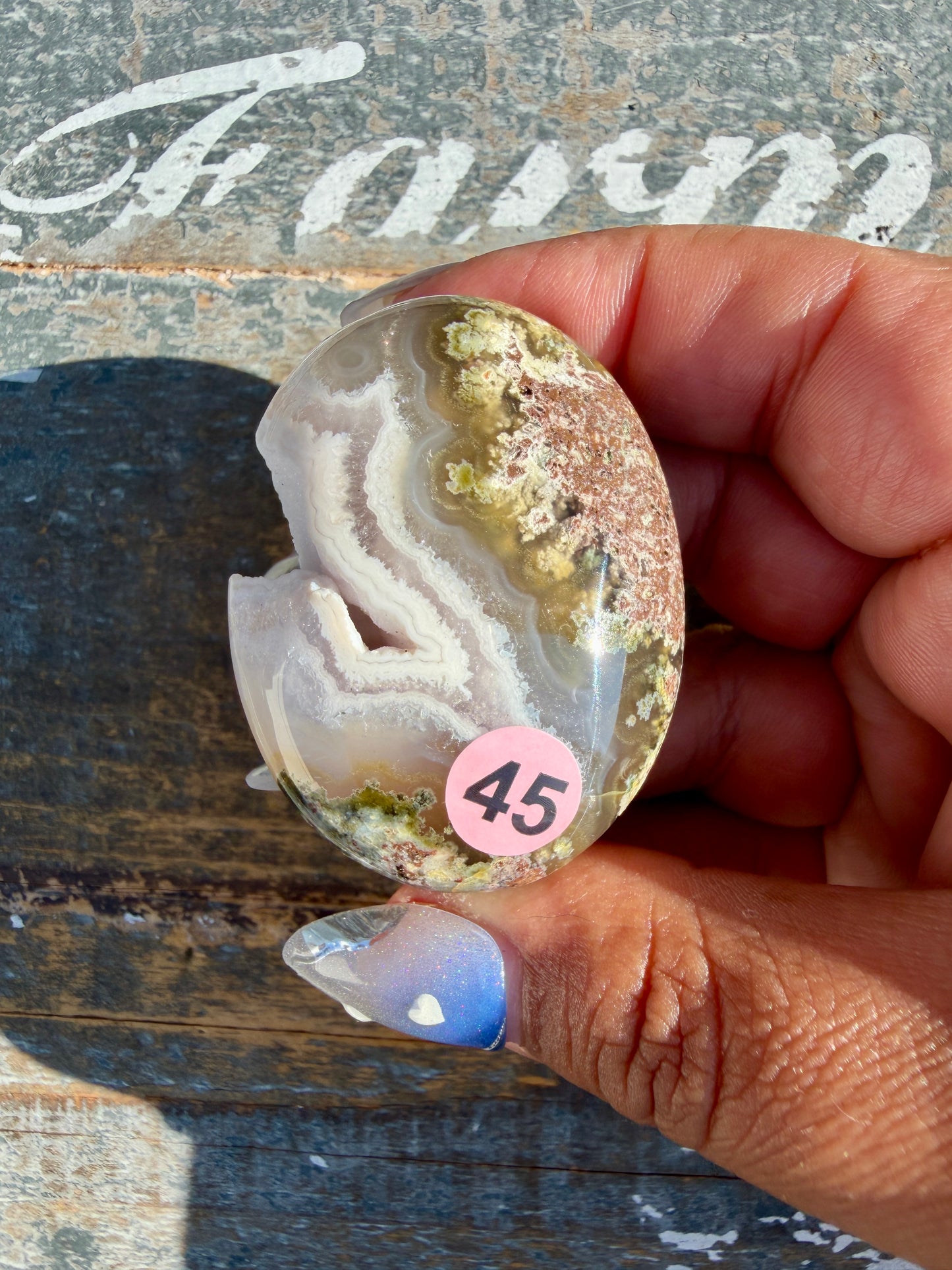 Gorgeous Scenic Moss Agate Palm Stone | Indonesia | Opt 45