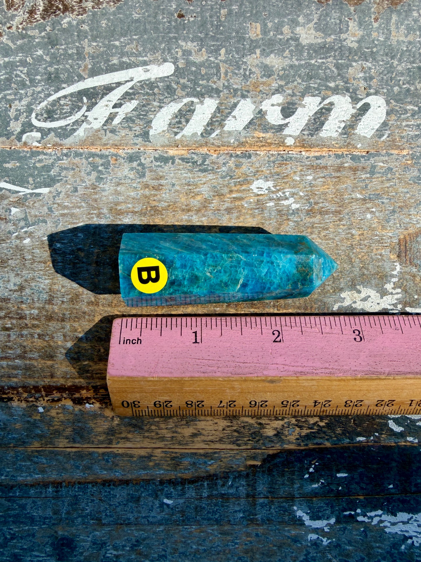 Gorgeous Blue Apatite Tower | Opt B