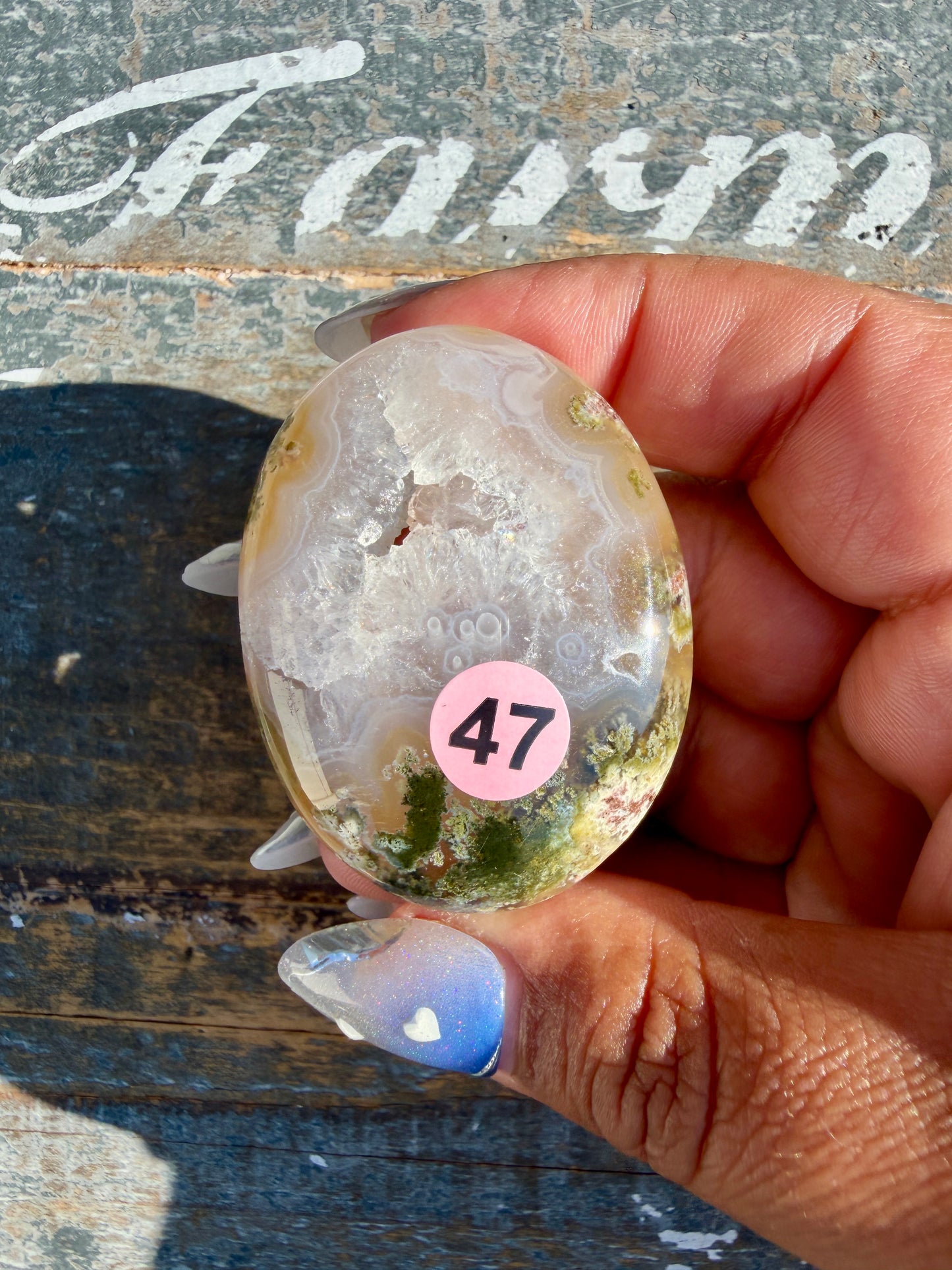 Gorgeous Scenic Moss Agate Palm Stone | Indonesia | Opt 47