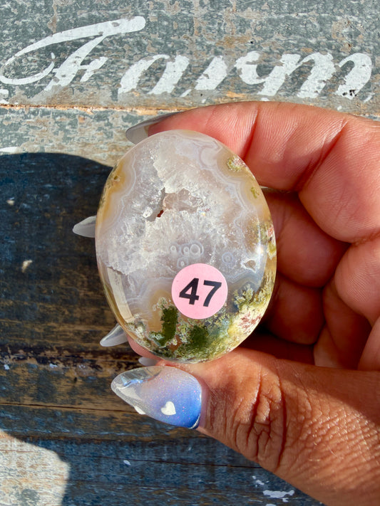 Gorgeous Scenic Moss Agate Palm Stone | Indonesia | Opt 47