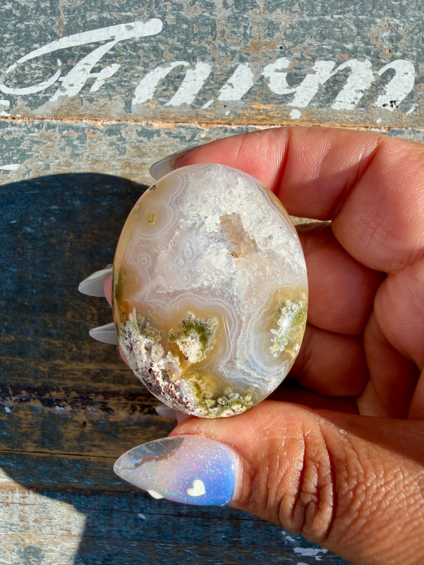 Gorgeous Scenic Moss Agate Palm Stone | Indonesia | Opt 47