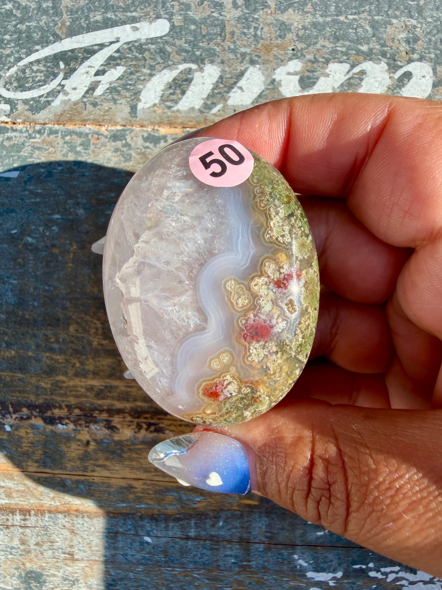 Gorgeous Scenic Moss Agate Palm Stone | Indonesia | Opt 50