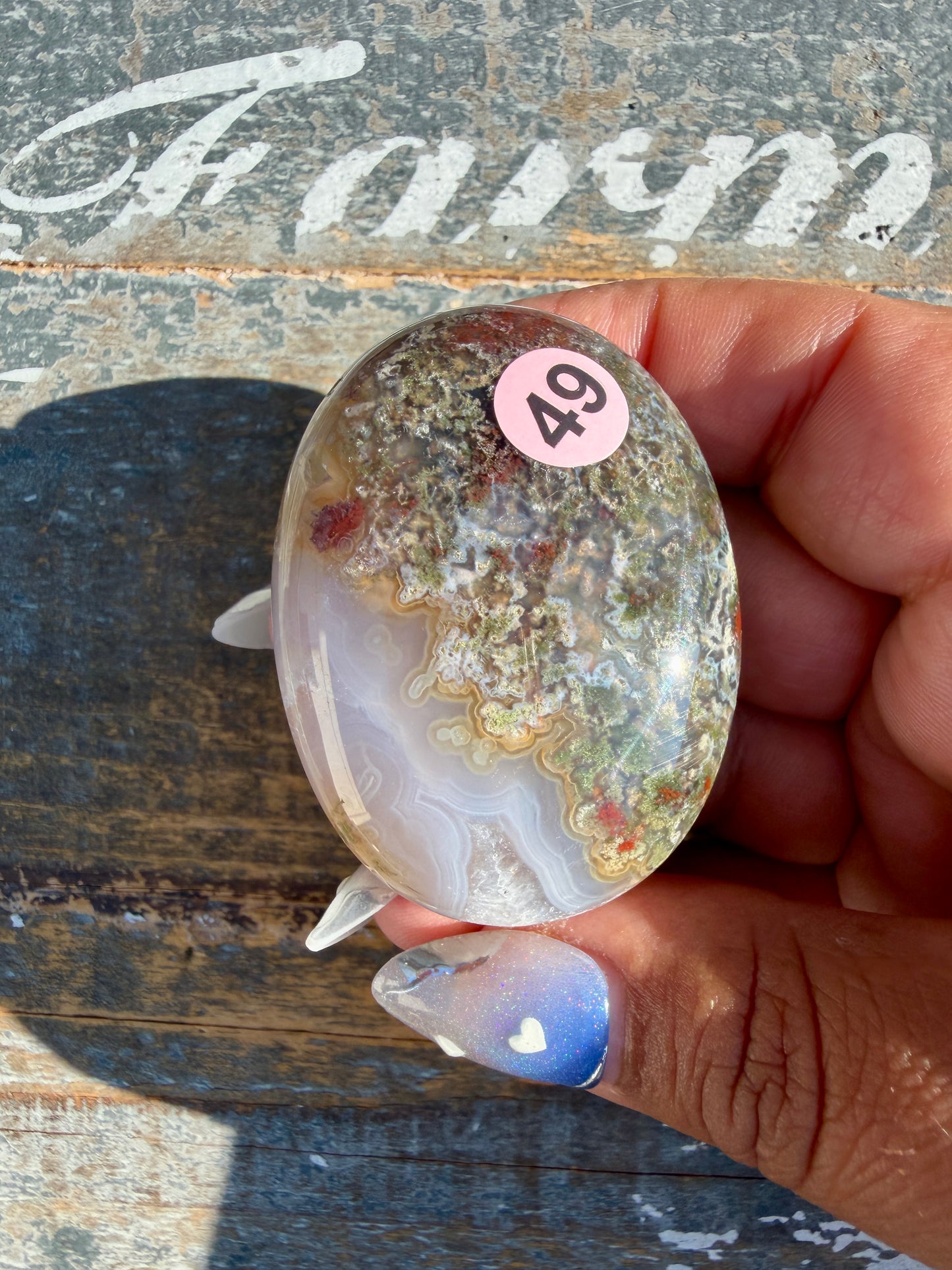 Gorgeous Scenic Moss Agate Palm Stone | Indonesia | Opt 49