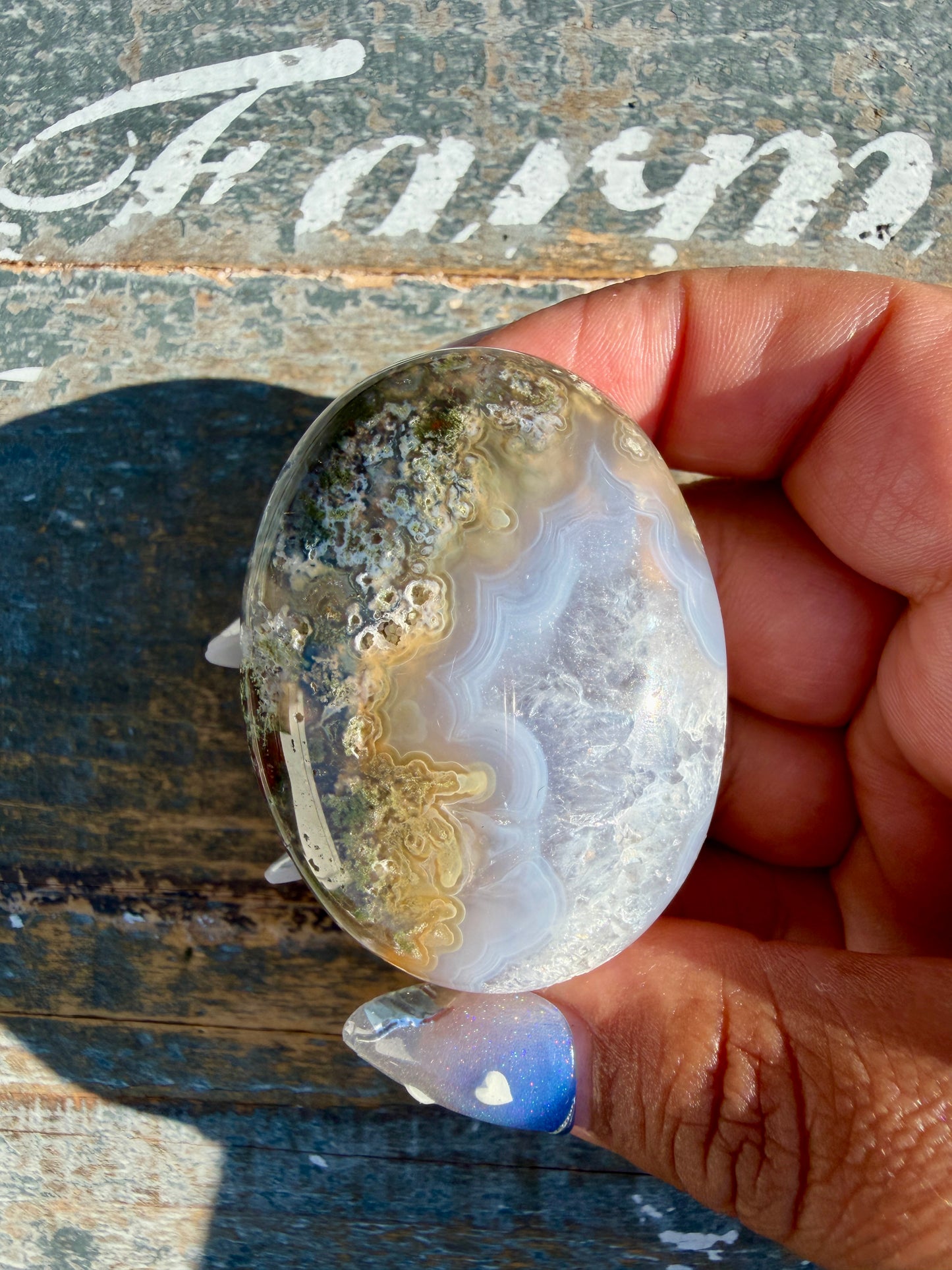 Gorgeous Scenic Moss Agate Palm Stone | Indonesia | Opt 49
