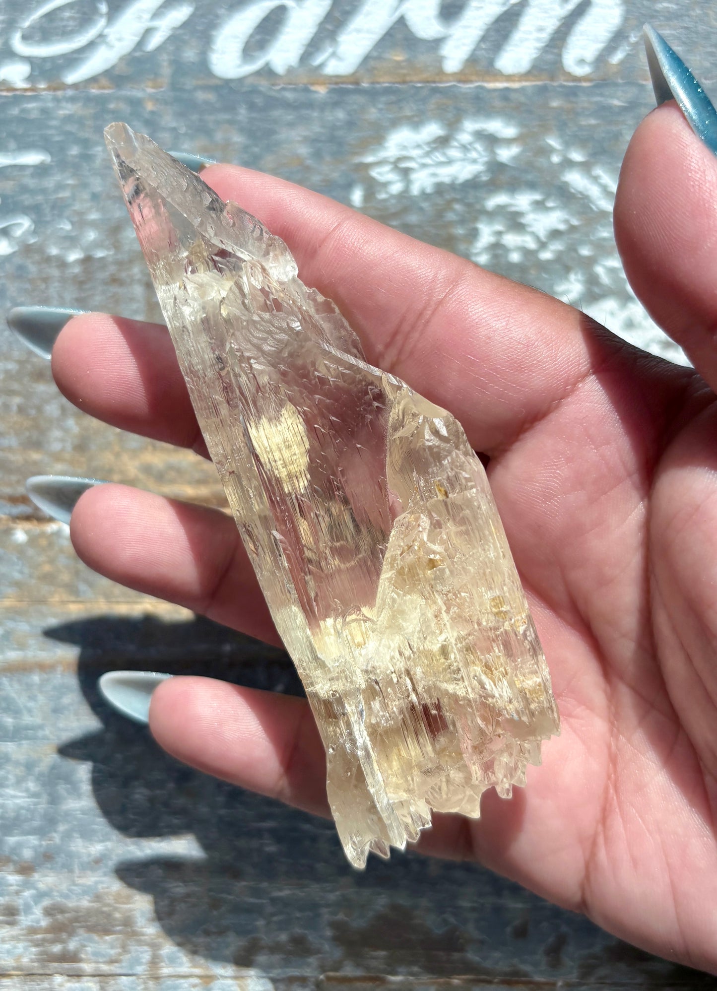 Gorgeous Raw Yellow Triphane Kunzite