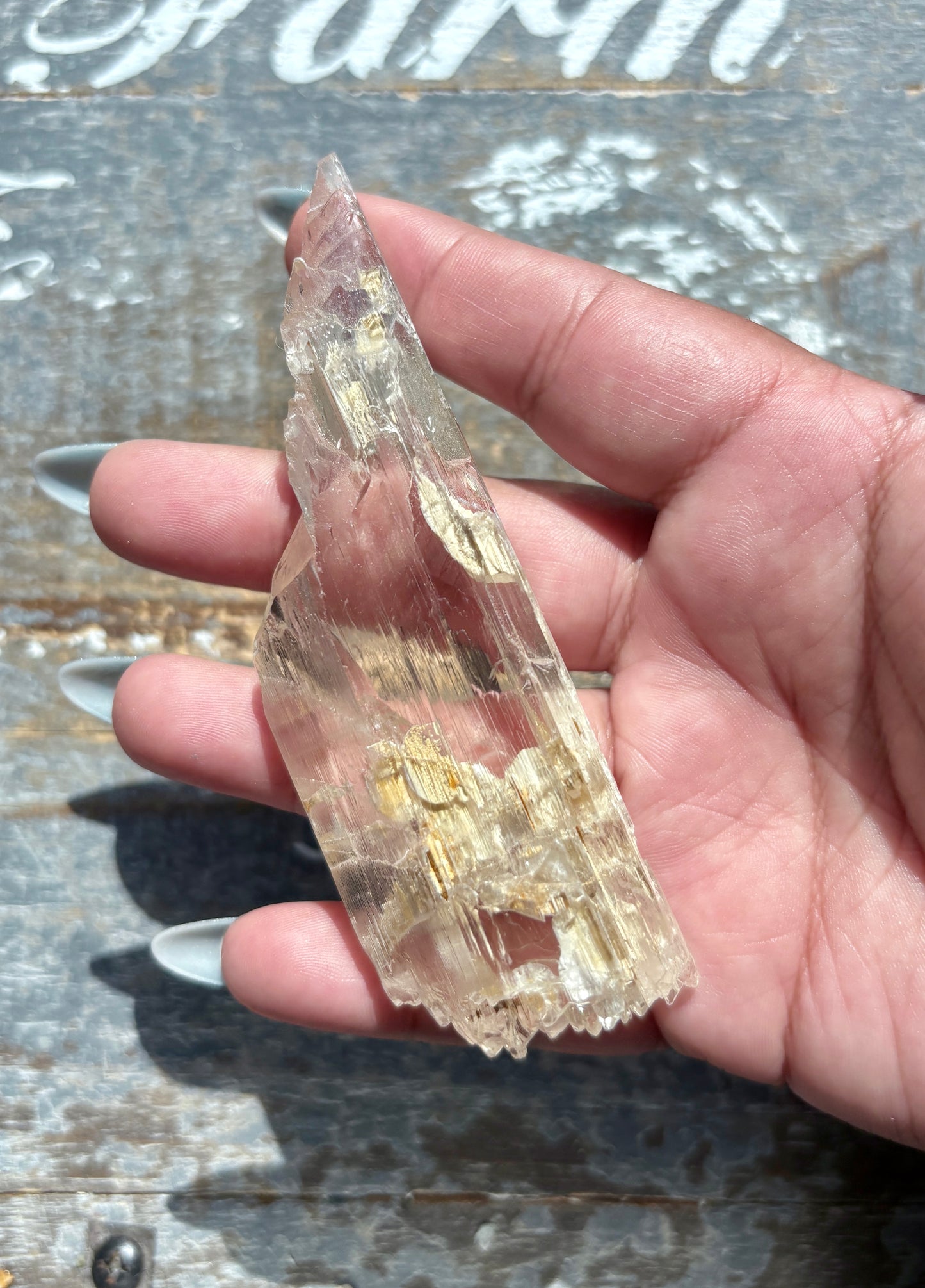 Gorgeous Raw Yellow Triphane Kunzite