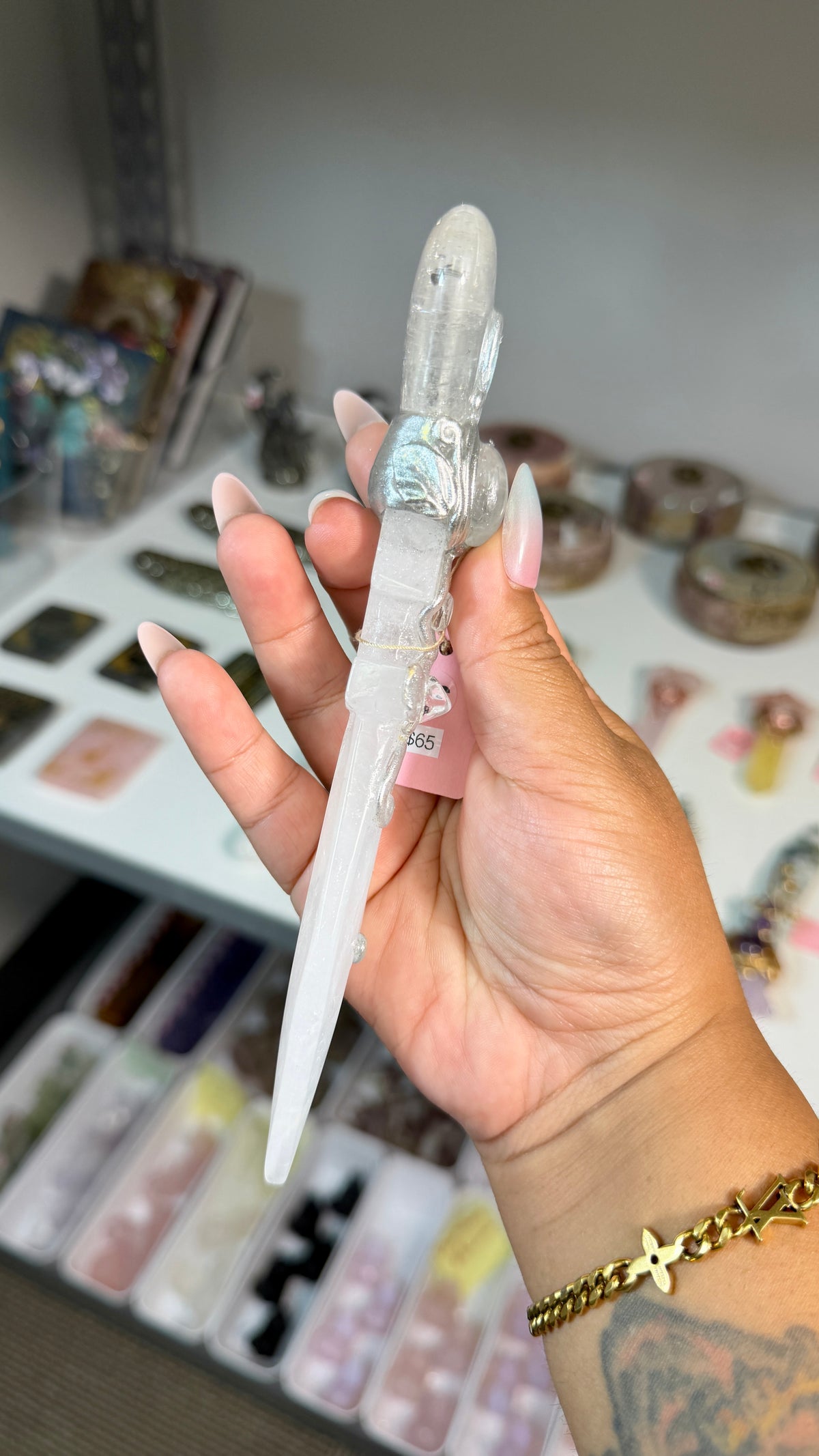 Handcrafted Heart Fairy Crystal Wand | Clear Quartz | Opt 86