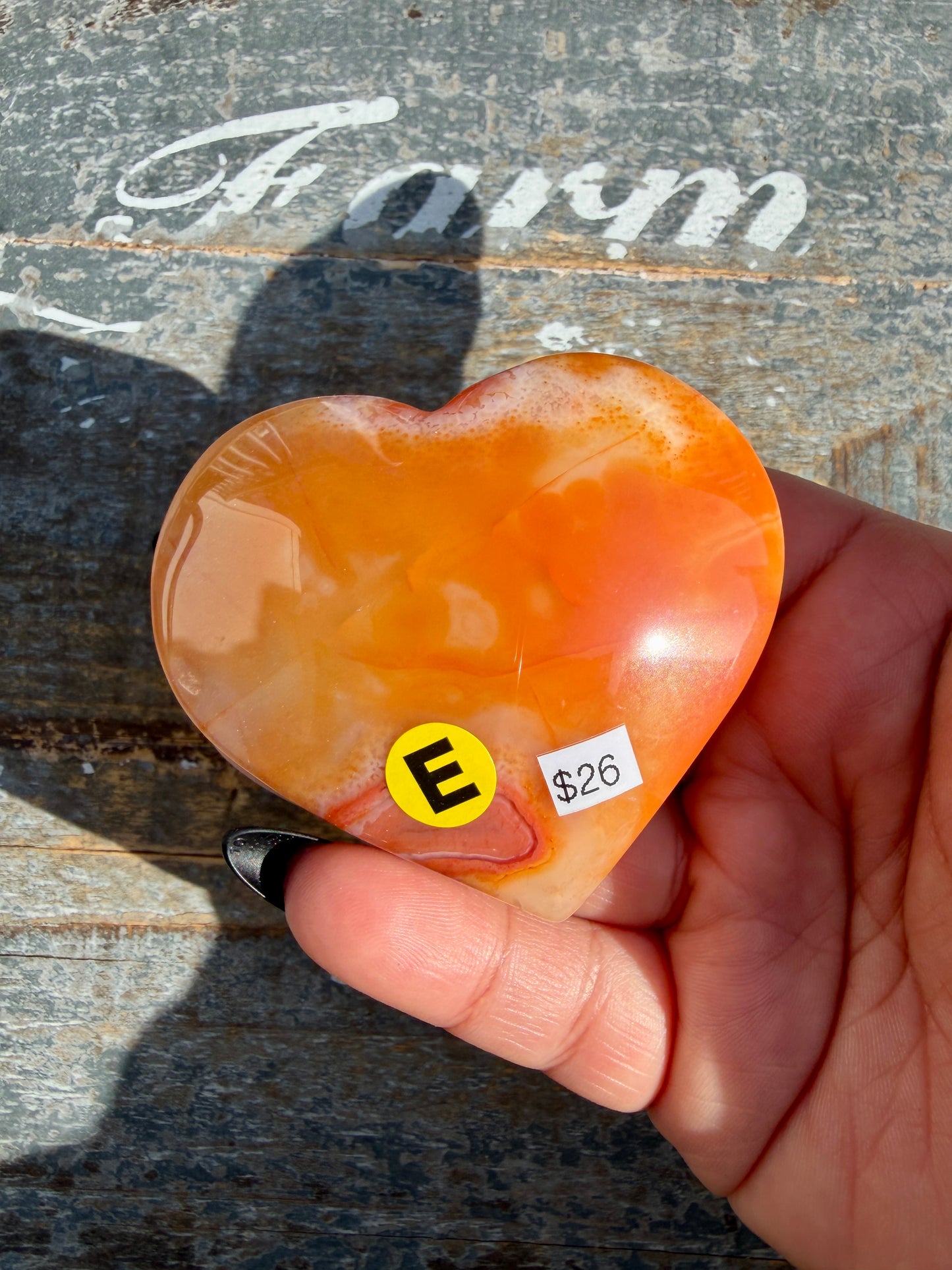 Gorgeous Druzy Carnelian Heart | Opt E