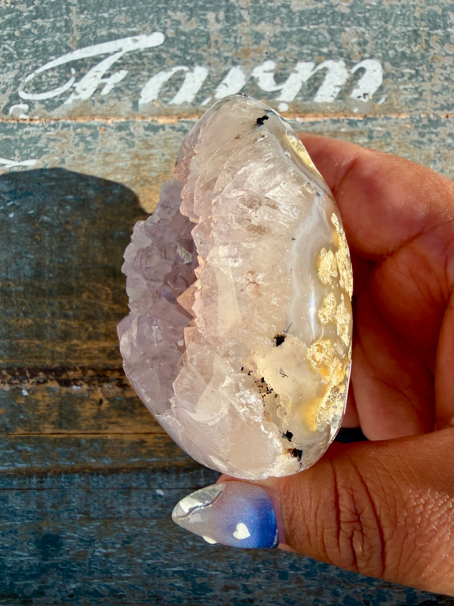 Gorgeous Scenic Moss Agate Freeform with Lavender Druzy | Indonesia | Opt 15