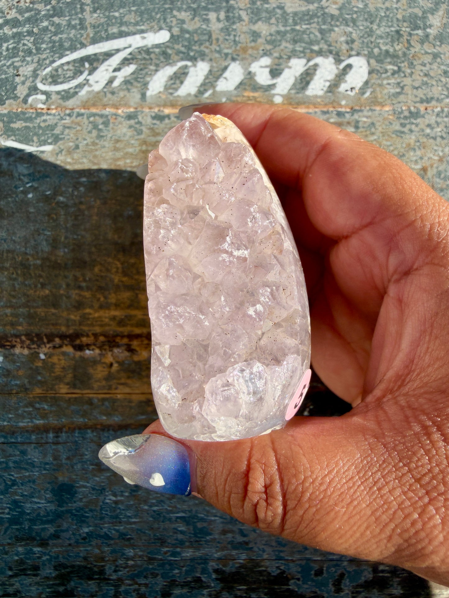 Gorgeous Scenic Moss Agate Freeform with Lavender Druzy | Indonesia | Opt 5