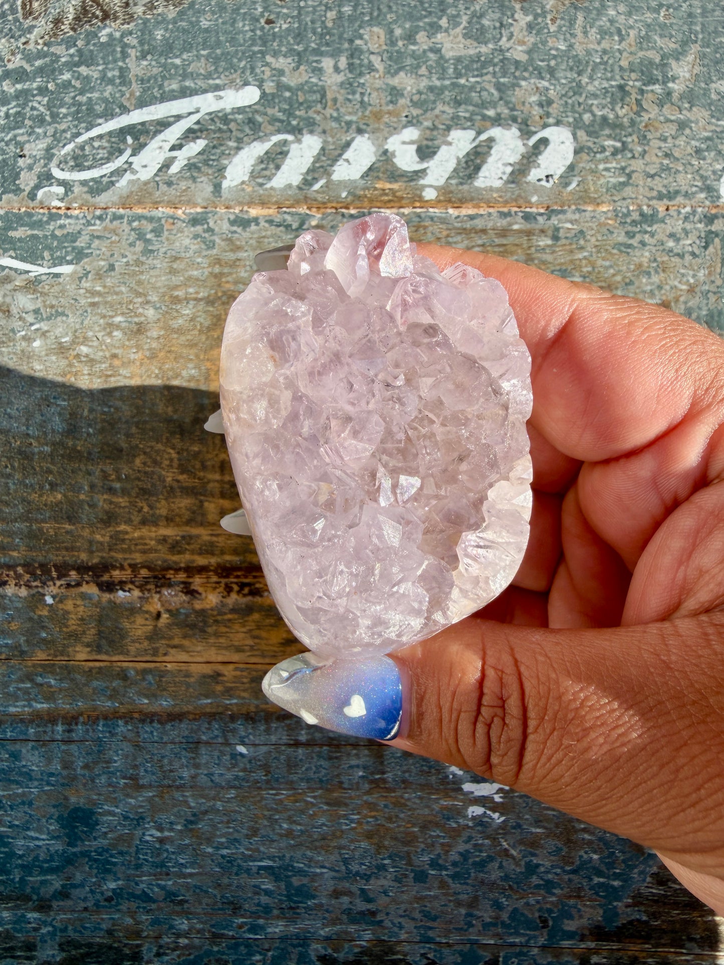 Gorgeous Scenic Moss Agate Freeform with Lavender Druzy | Indonesia | Opt 4