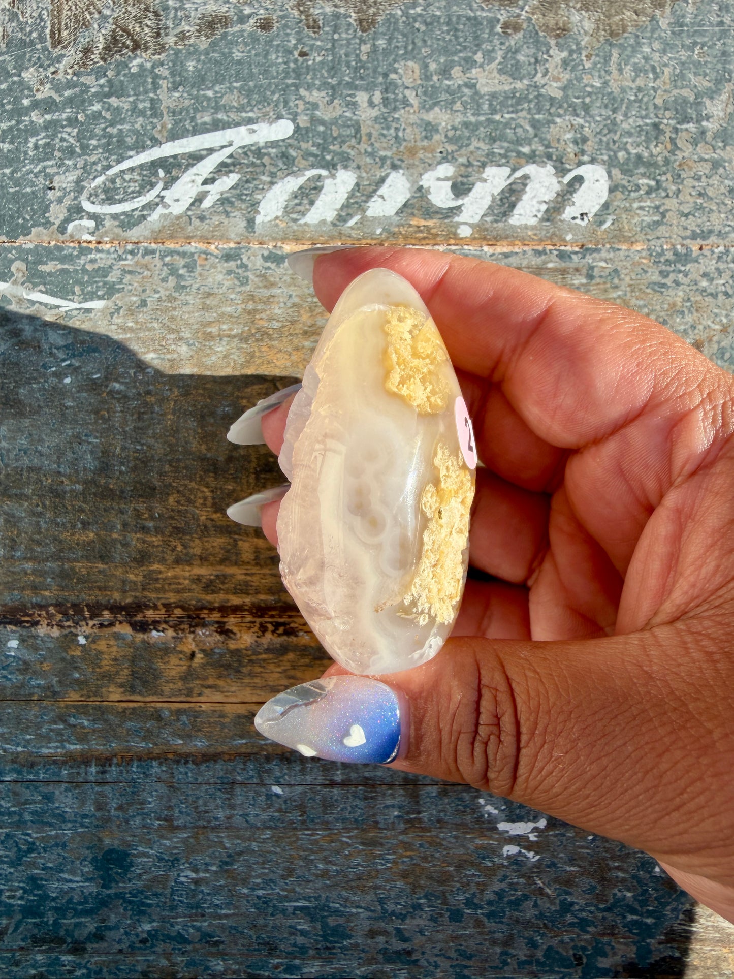 Gorgeous Scenic Moss Agate Freeform with Lavender Druzy | Indonesia | Opt 2