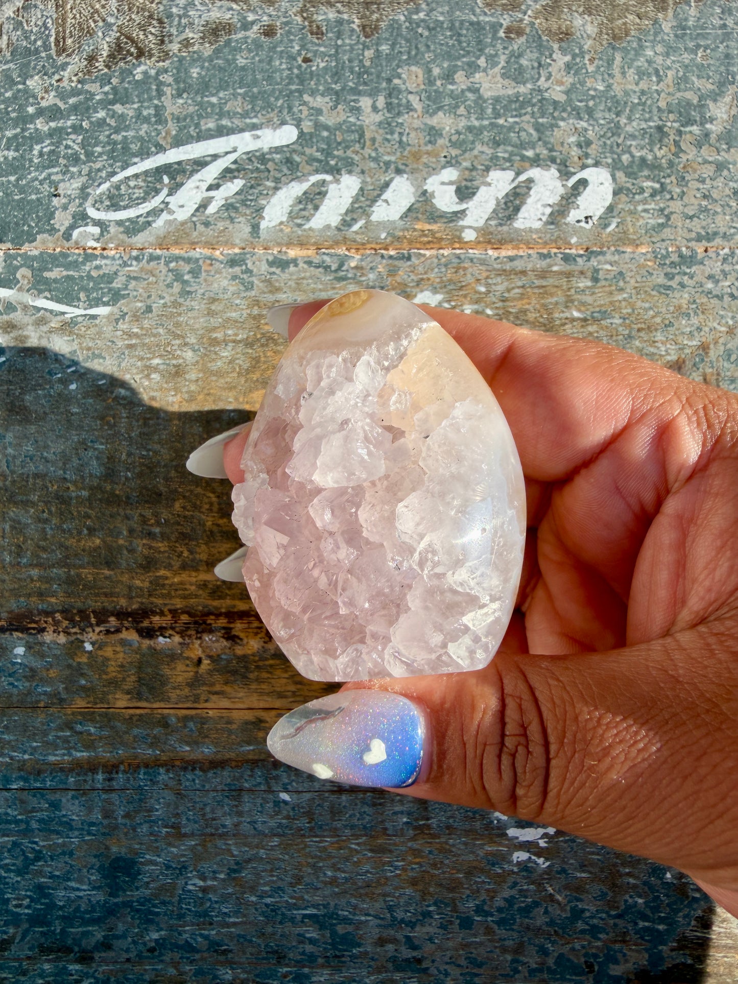 Gorgeous Scenic Moss Agate Freeform with Lavender Druzy | Indonesia | Opt 2