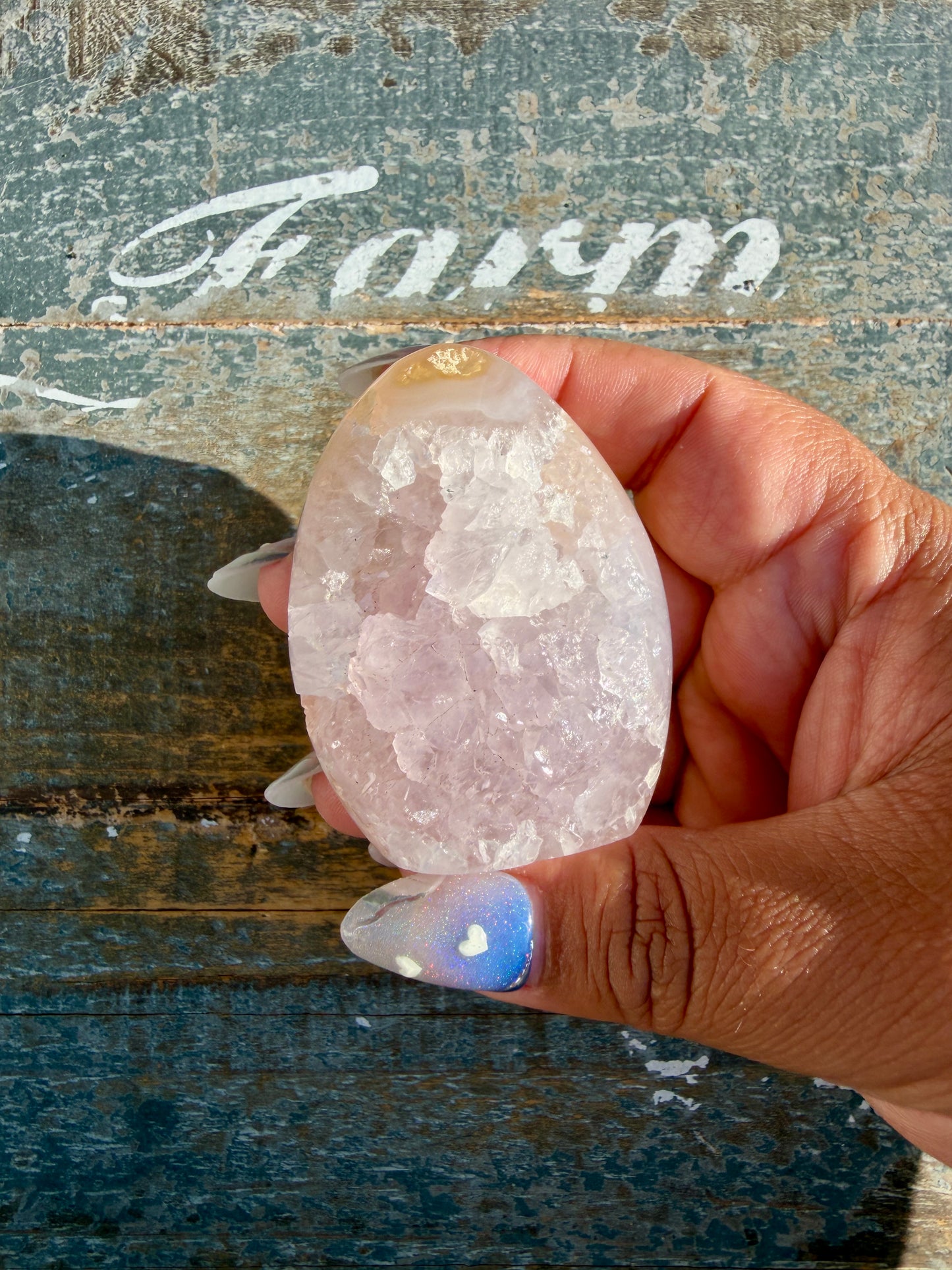 Gorgeous Scenic Moss Agate Freeform with Lavender Druzy | Indonesia | Opt 2