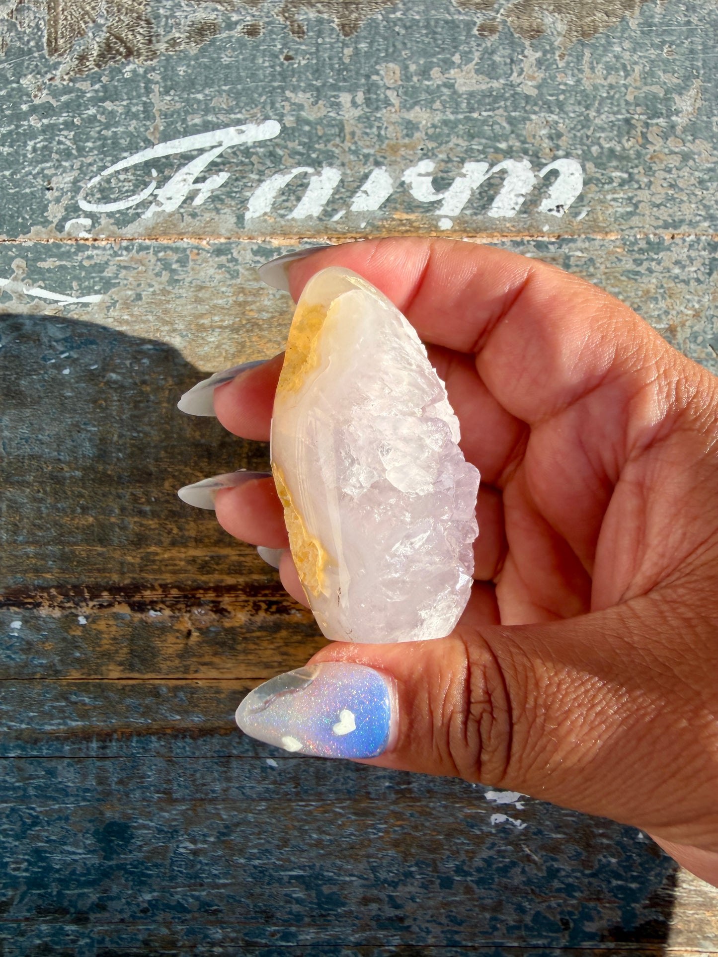 Gorgeous Scenic Moss Agate Freeform with Lavender Druzy | Indonesia | Opt 2