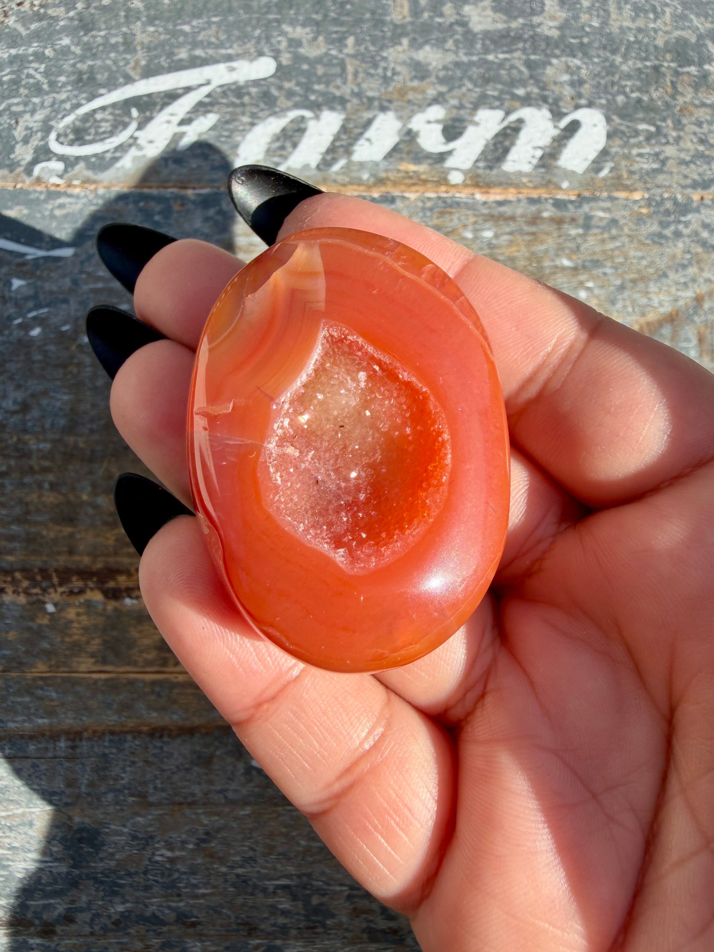Gorgeous Druzy Carnelian Heart | Opt O