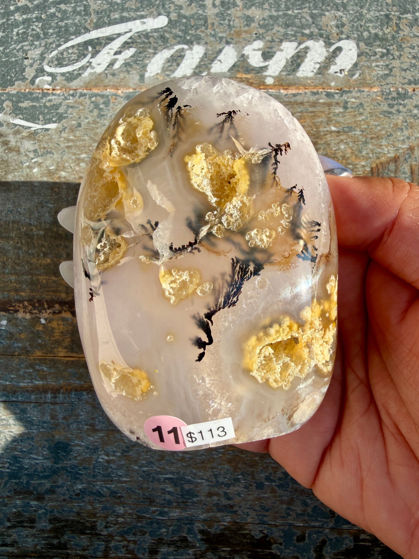 Gorgeous Scenic Moss Agate Freeform with Lavender Druzy | Indonesia | Opt 11