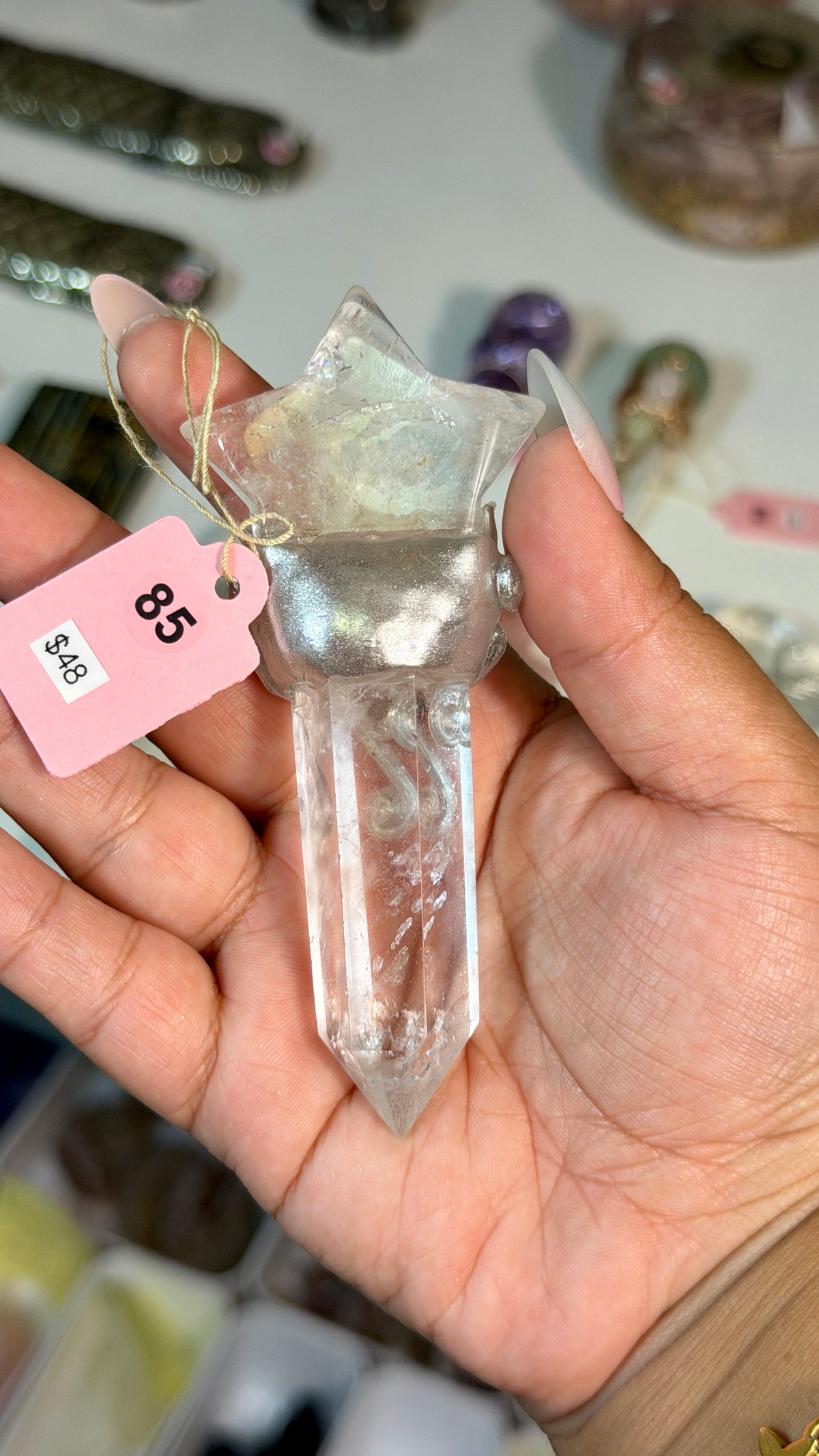 Handcrafted Mini Star Fairy Crystal Wand | Clear Quartz | Opt 85