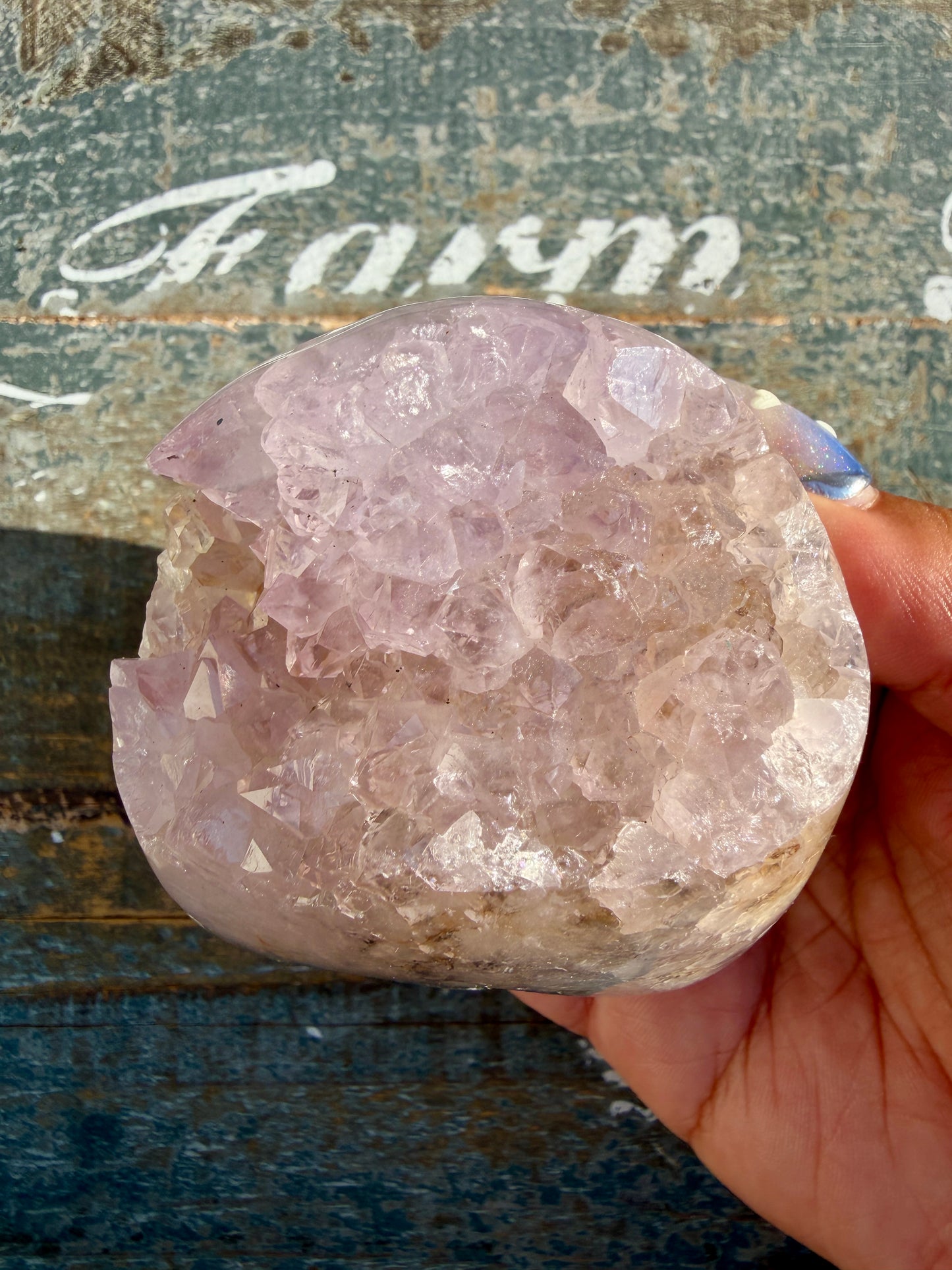 Gorgeous Scenic Moss Agate Freeform with Lavender Druzy | Indonesia | Opt 10