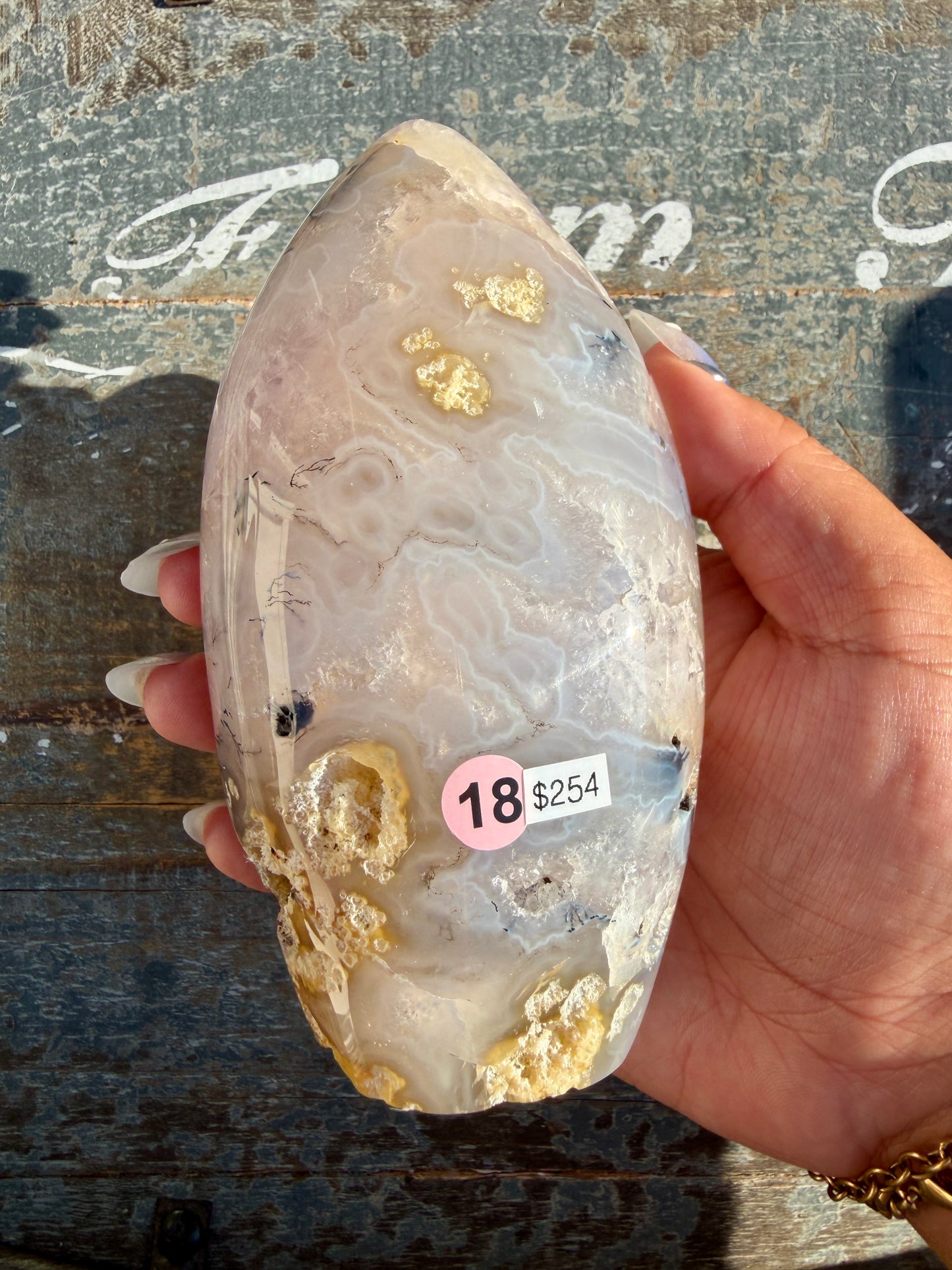Gorgeous Scenic Moss Agate Freeform with Lavender Druzy | Indonesia | Opt 18