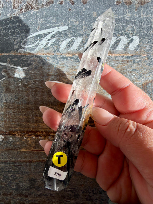 Gorgeous High Grade Tourmaline in Quartz Tower | Opt T