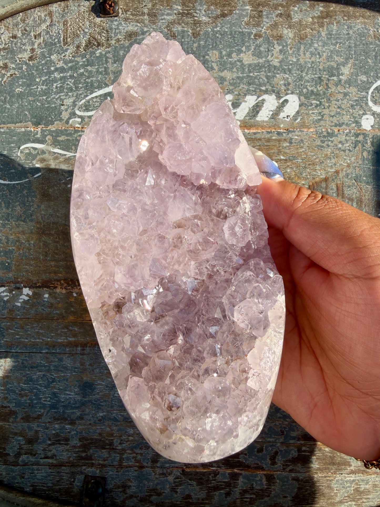 Gorgeous Scenic Moss Agate Freeform with Lavender Druzy | Indonesia | Opt 18
