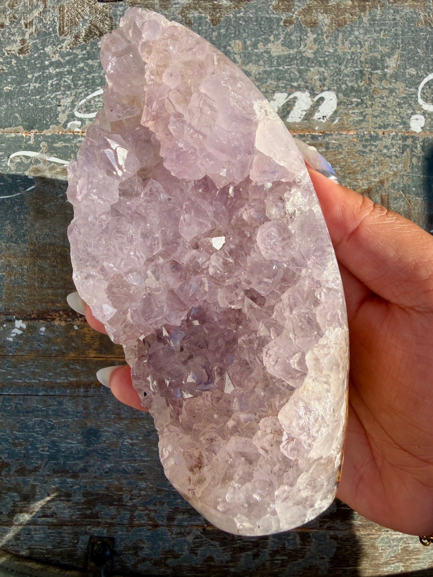Gorgeous Scenic Moss Agate Freeform with Lavender Druzy | Indonesia | Opt 18