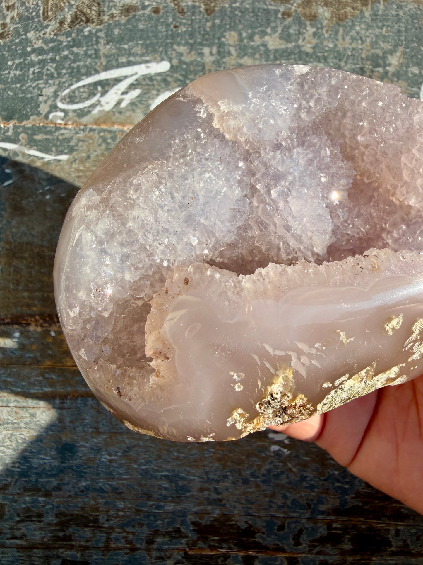Gorgeous Scenic Moss Agate Freeform with Lavender Druzy | Indonesia | Opt 12