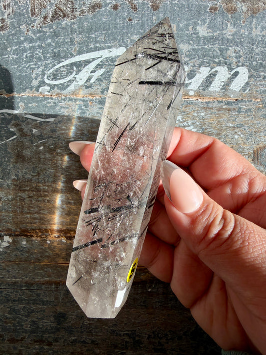Gorgeous High Grade Tourmaline in Quartz Tower | Opt S