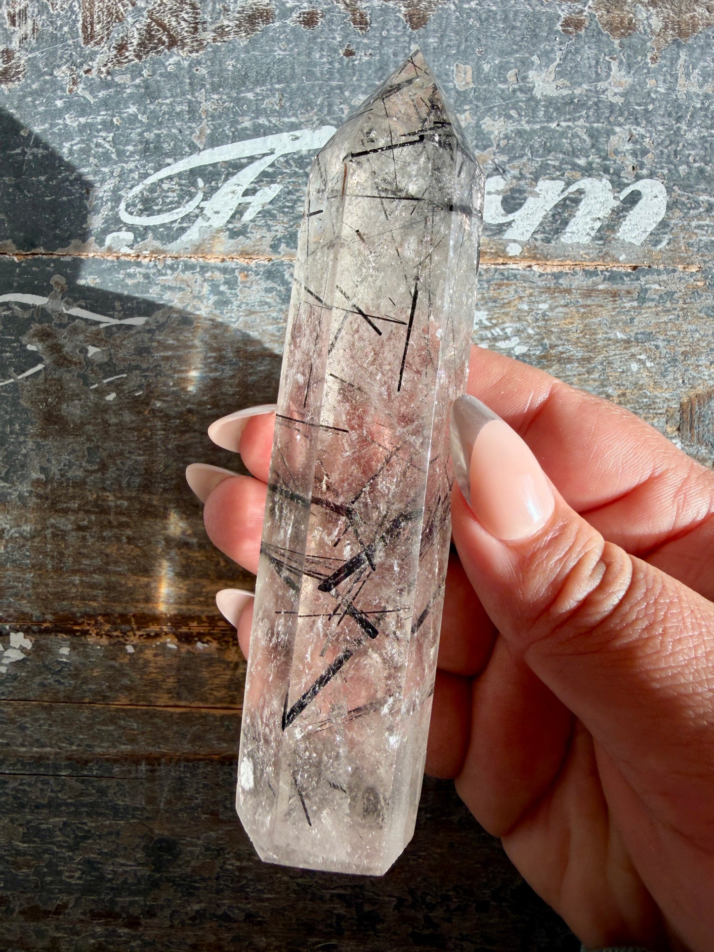 Gorgeous High Grade Tourmaline in Quartz Tower | Opt S