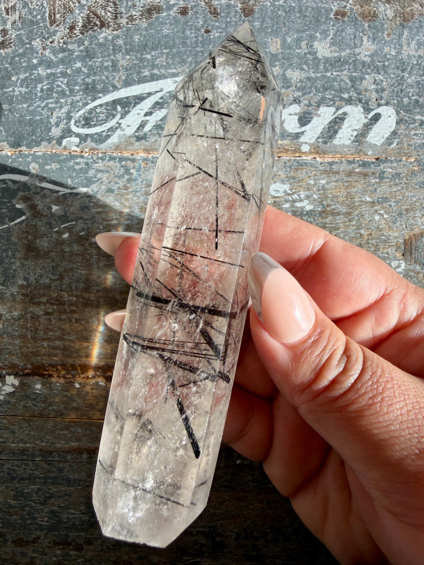 Gorgeous High Grade Tourmaline in Quartz Tower | Opt S