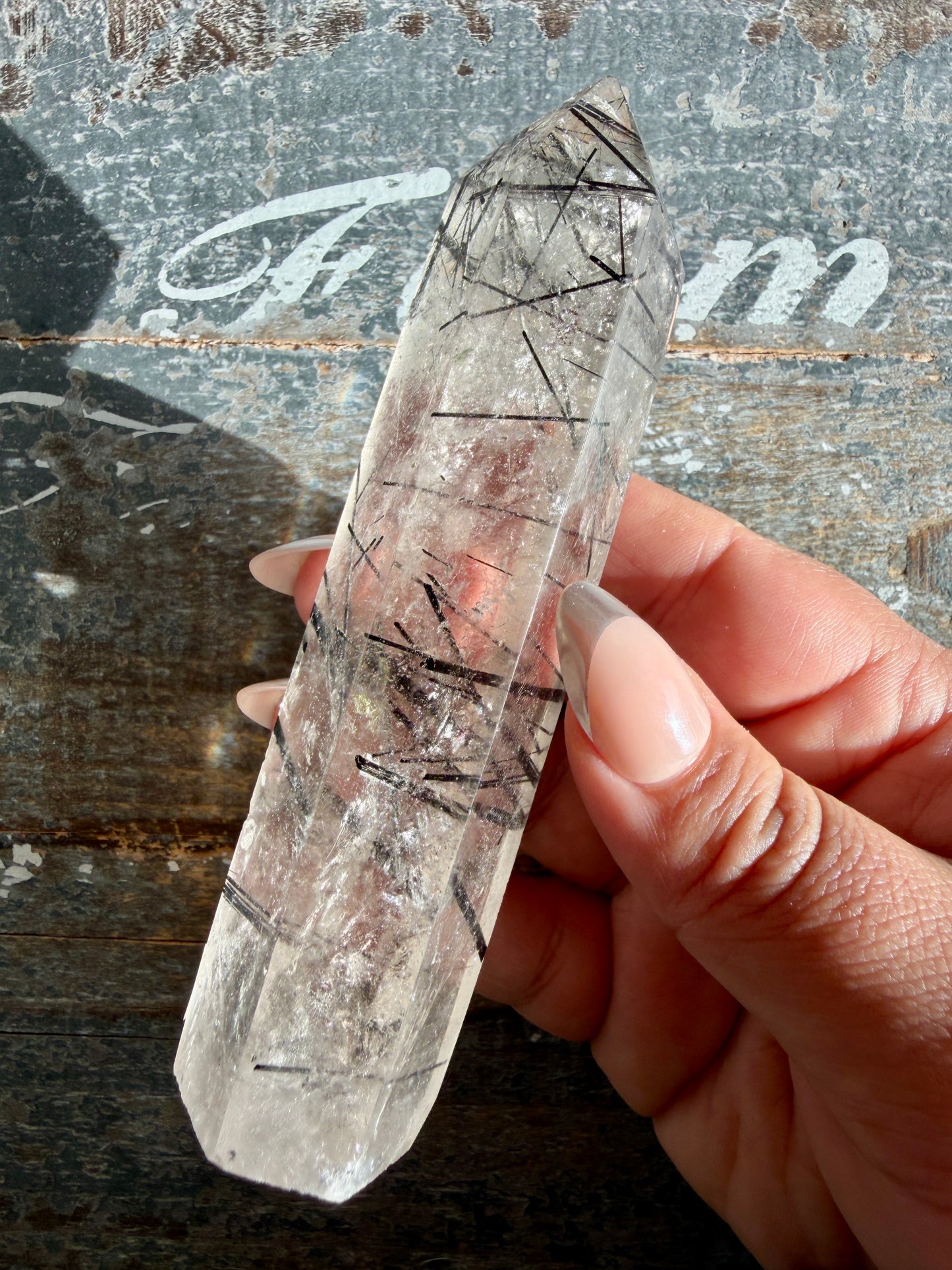 Gorgeous High Grade Tourmaline in Quartz Tower | Opt S