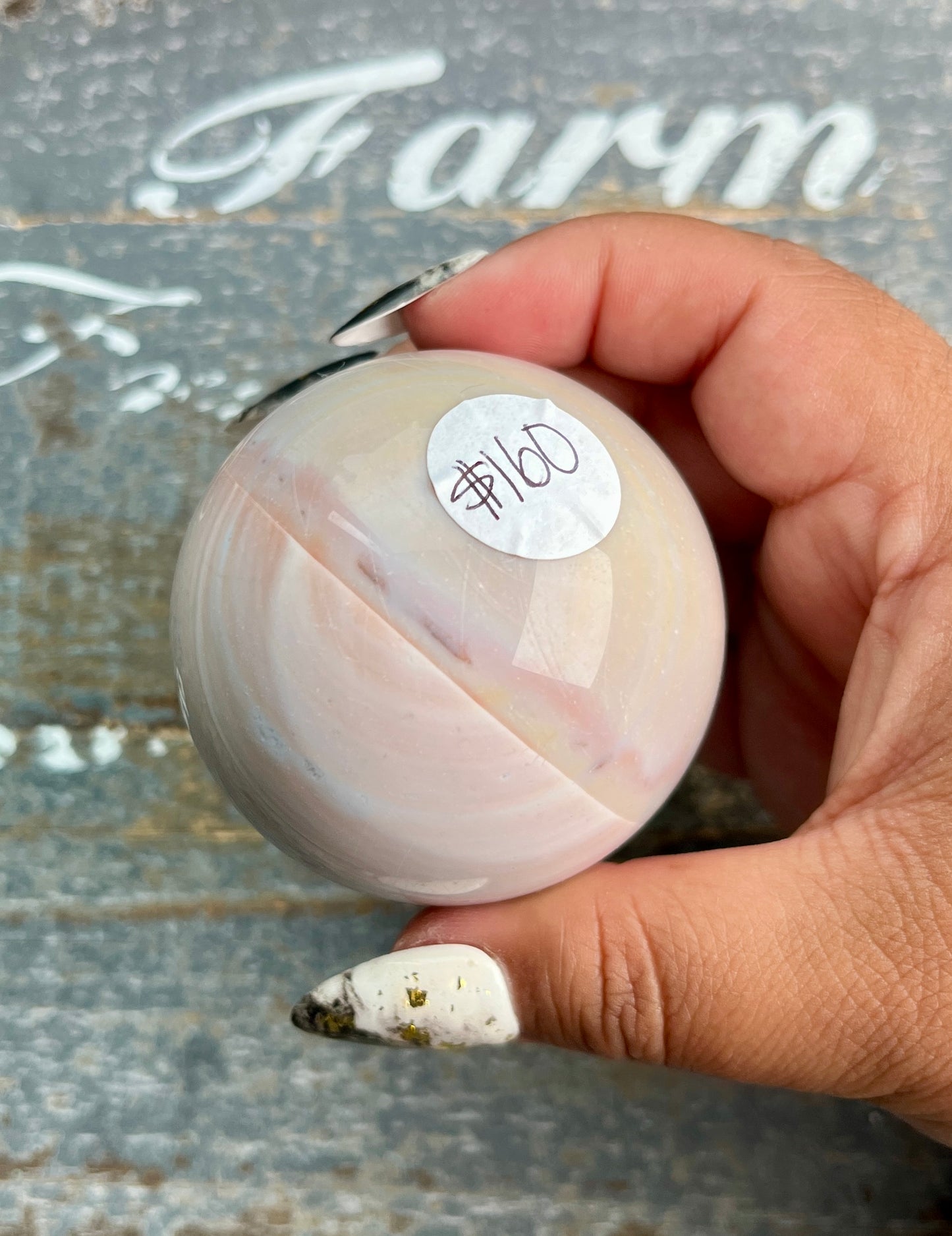 Gorgeous Rare Banded Milky Pastel Agate Sphere