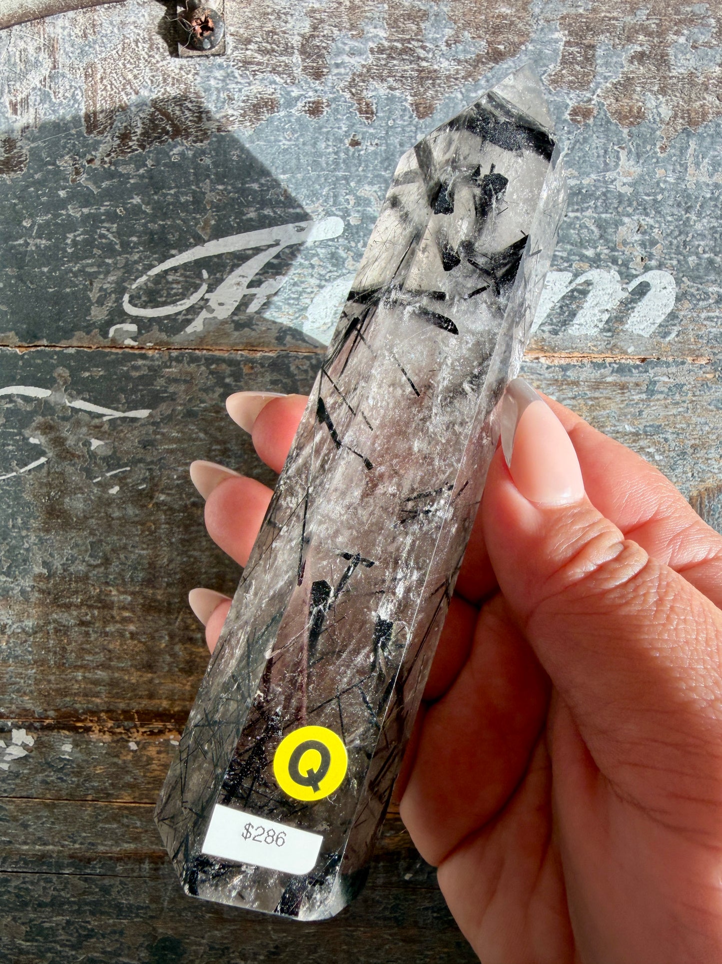 Gorgeous High Grade Tourmaline in Quartz Tower | Opt Q
