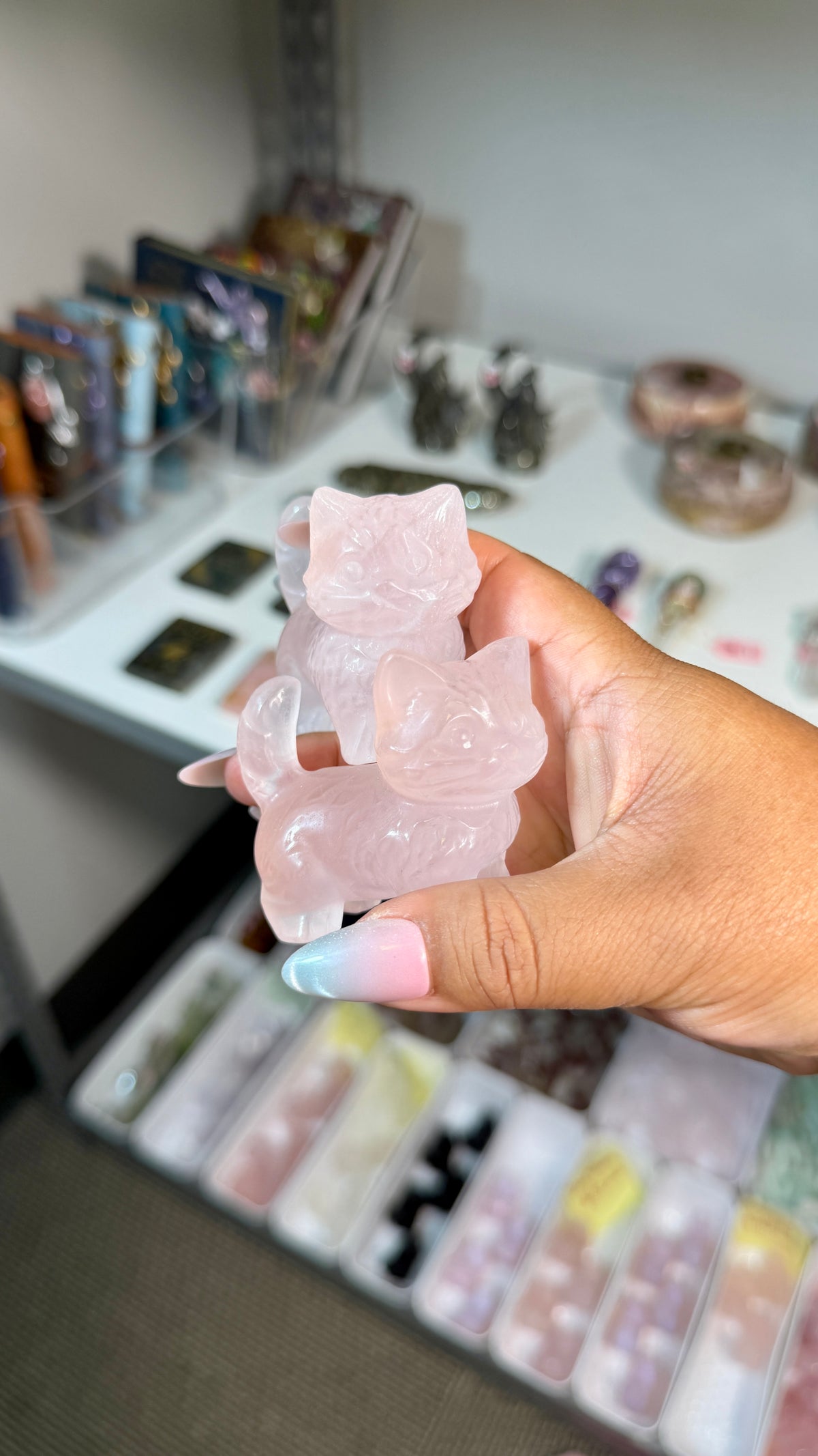 One (1) Adorable Rose Quartz Kitty | Intuitively Chosen