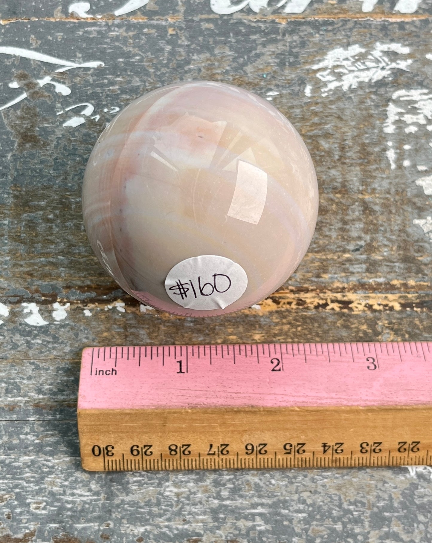 Gorgeous Rare Banded Milky Pastel Agate Sphere