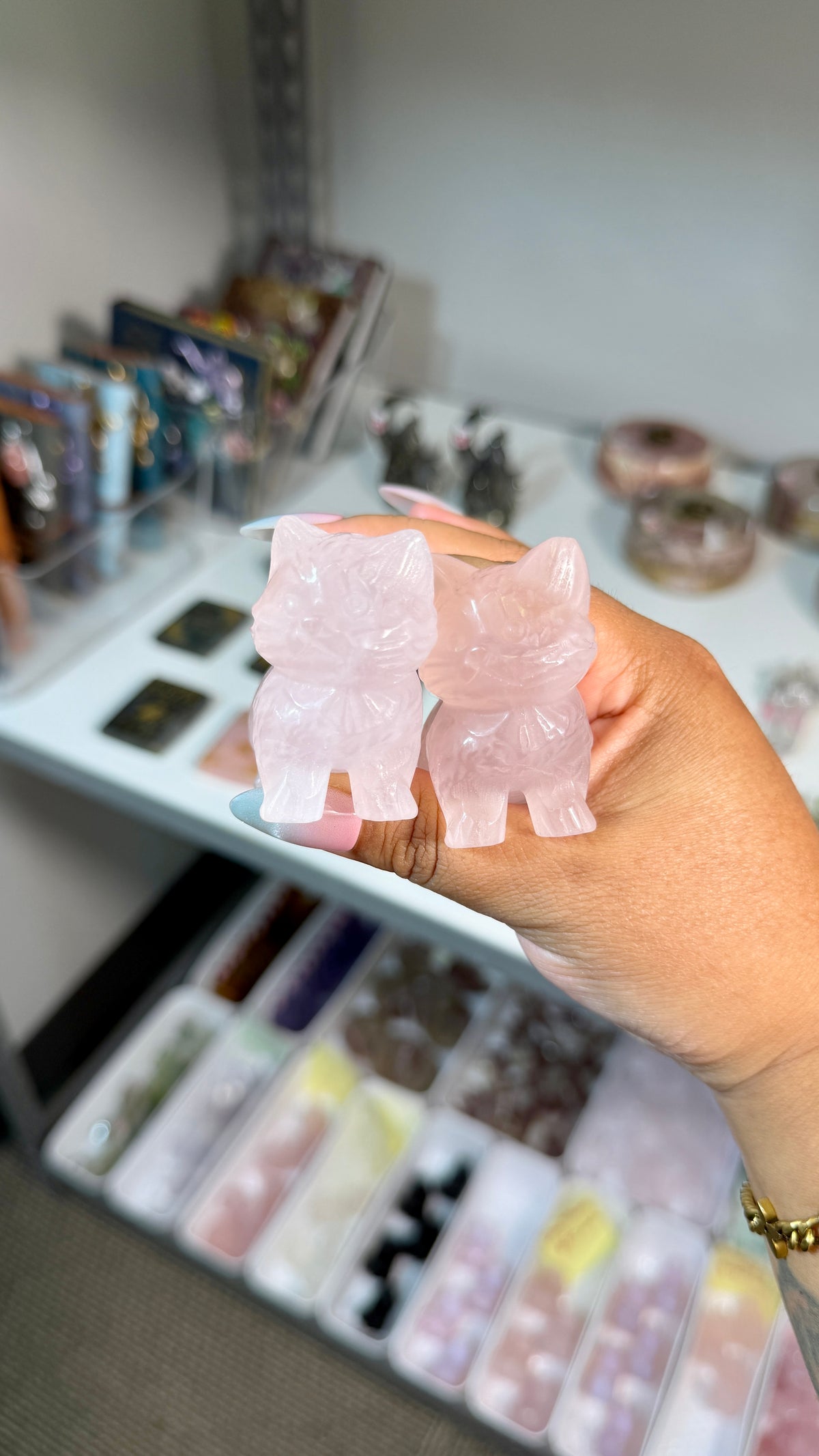 One (1) Adorable Rose Quartz Kitty | Intuitively Chosen