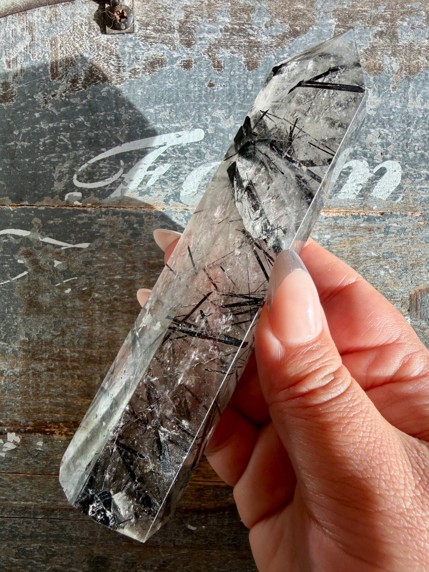 Gorgeous High Grade Tourmaline in Quartz Tower | Opt Q