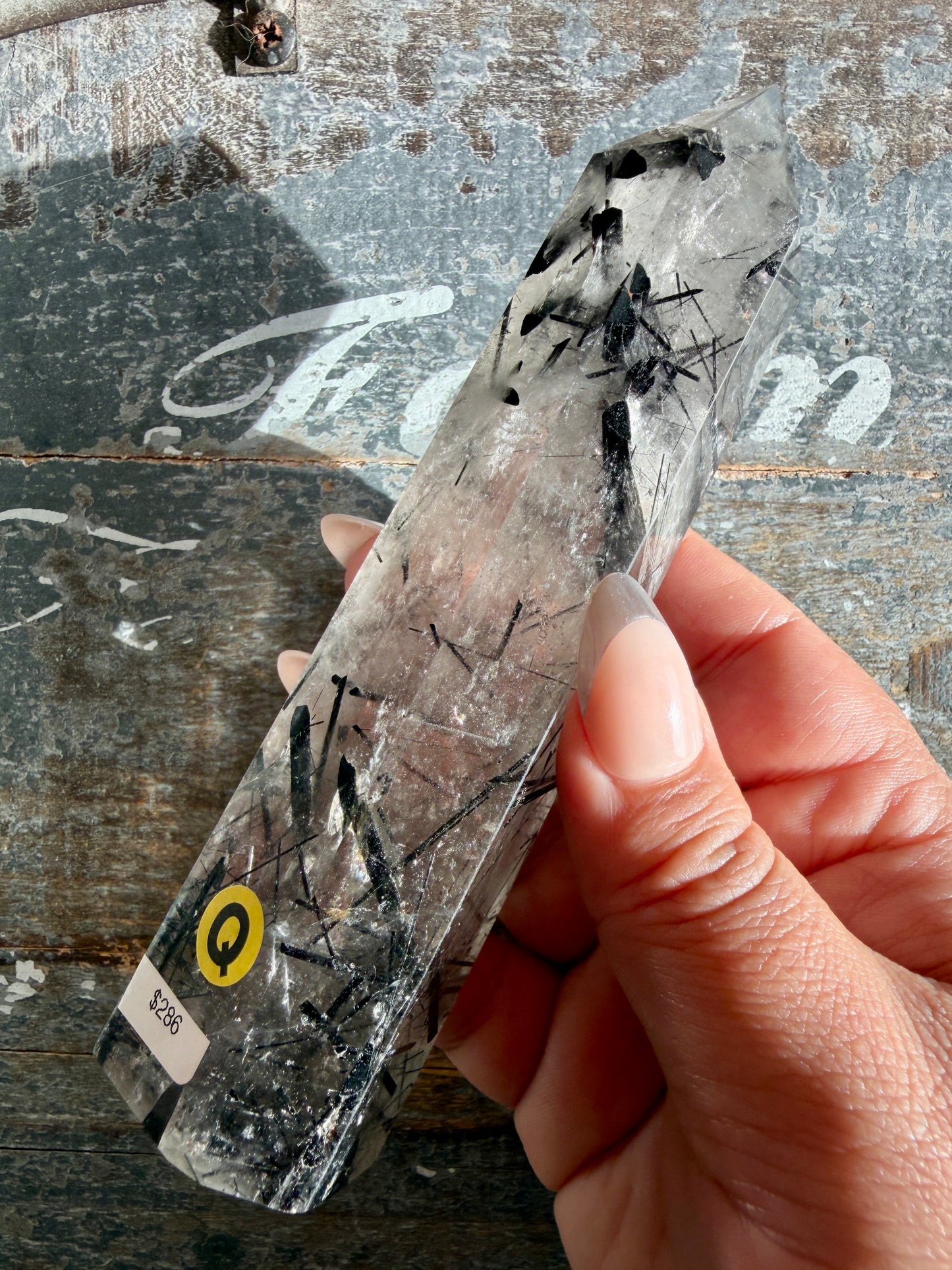 Gorgeous High Grade Tourmaline in Quartz Tower | Opt Q