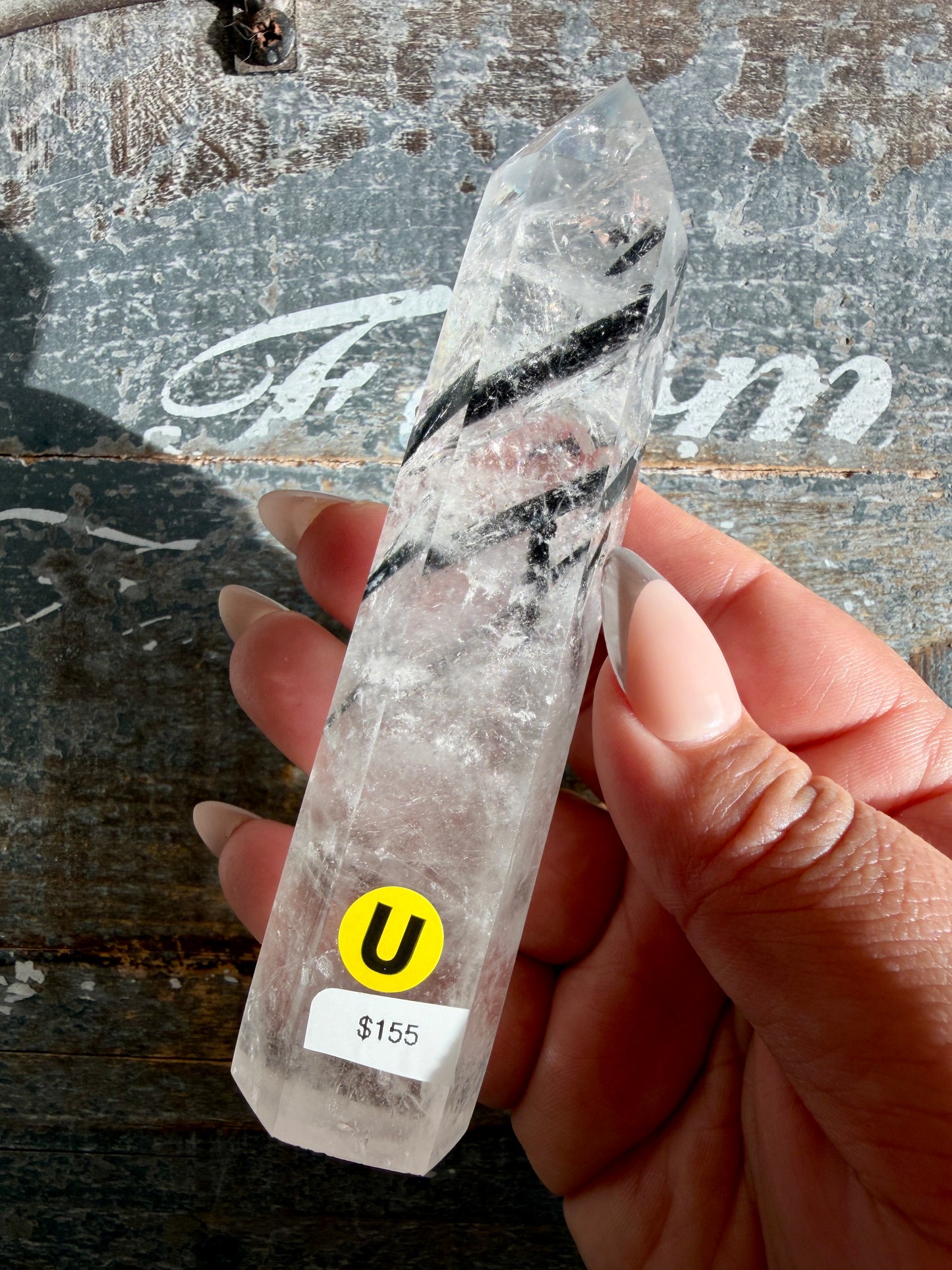 Gorgeous High Grade Tourmaline in Quartz Tower | Opt U