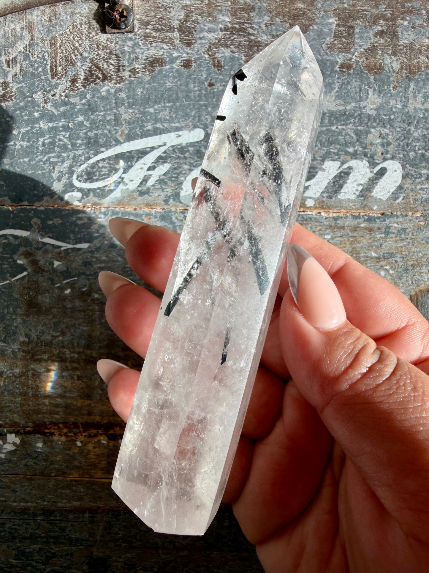 Gorgeous High Grade Tourmaline in Quartz Tower | Opt U